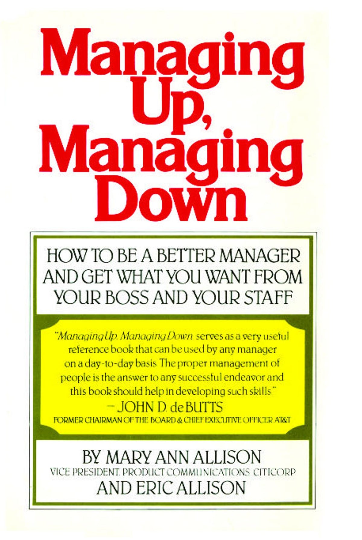 Managing Up, Managing Down