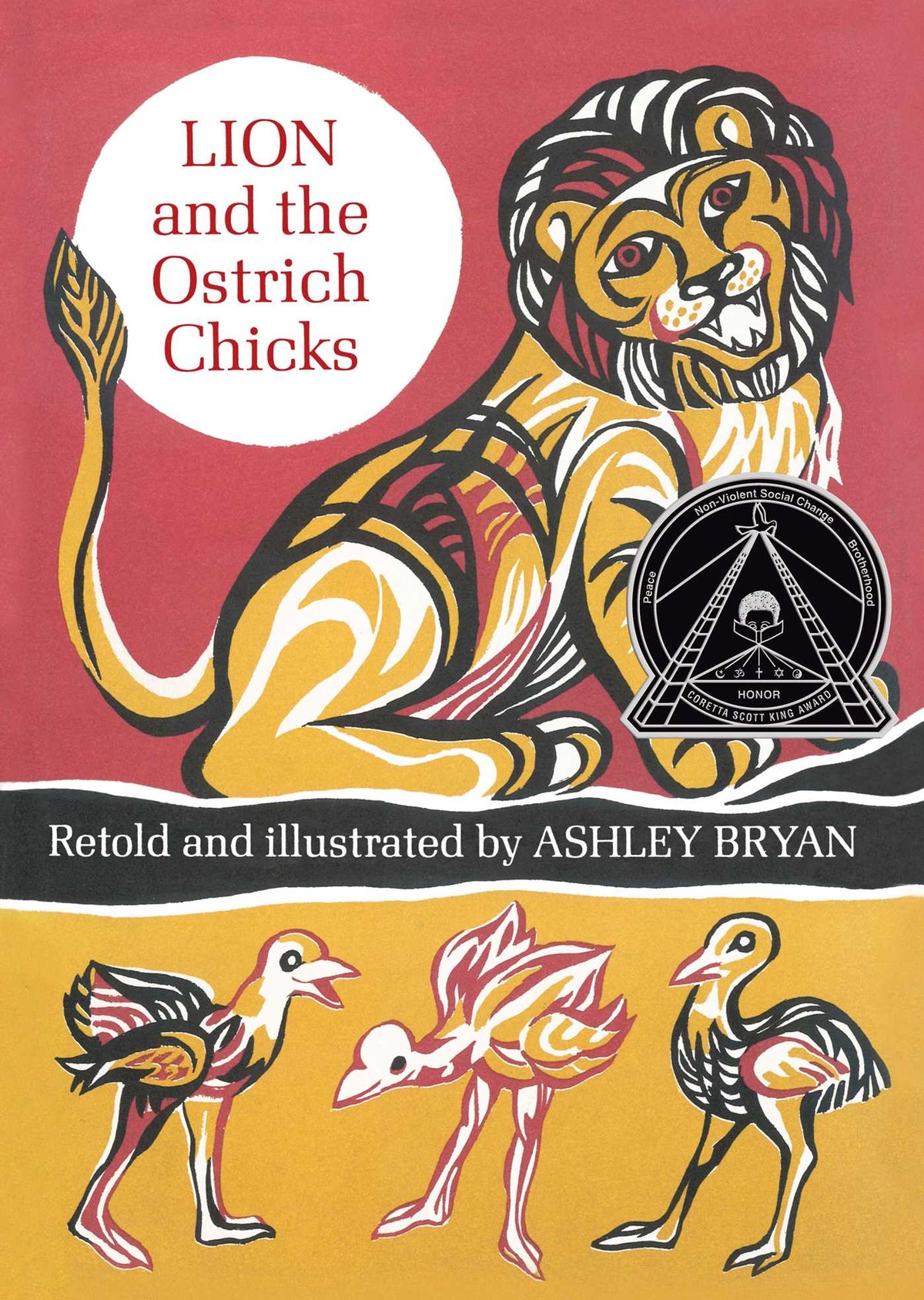 Lion and the Ostrich Chicks