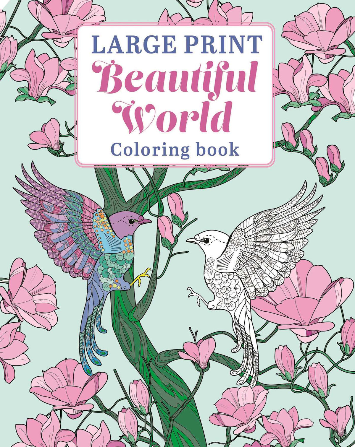 Large Print Beautiful World Coloring Book