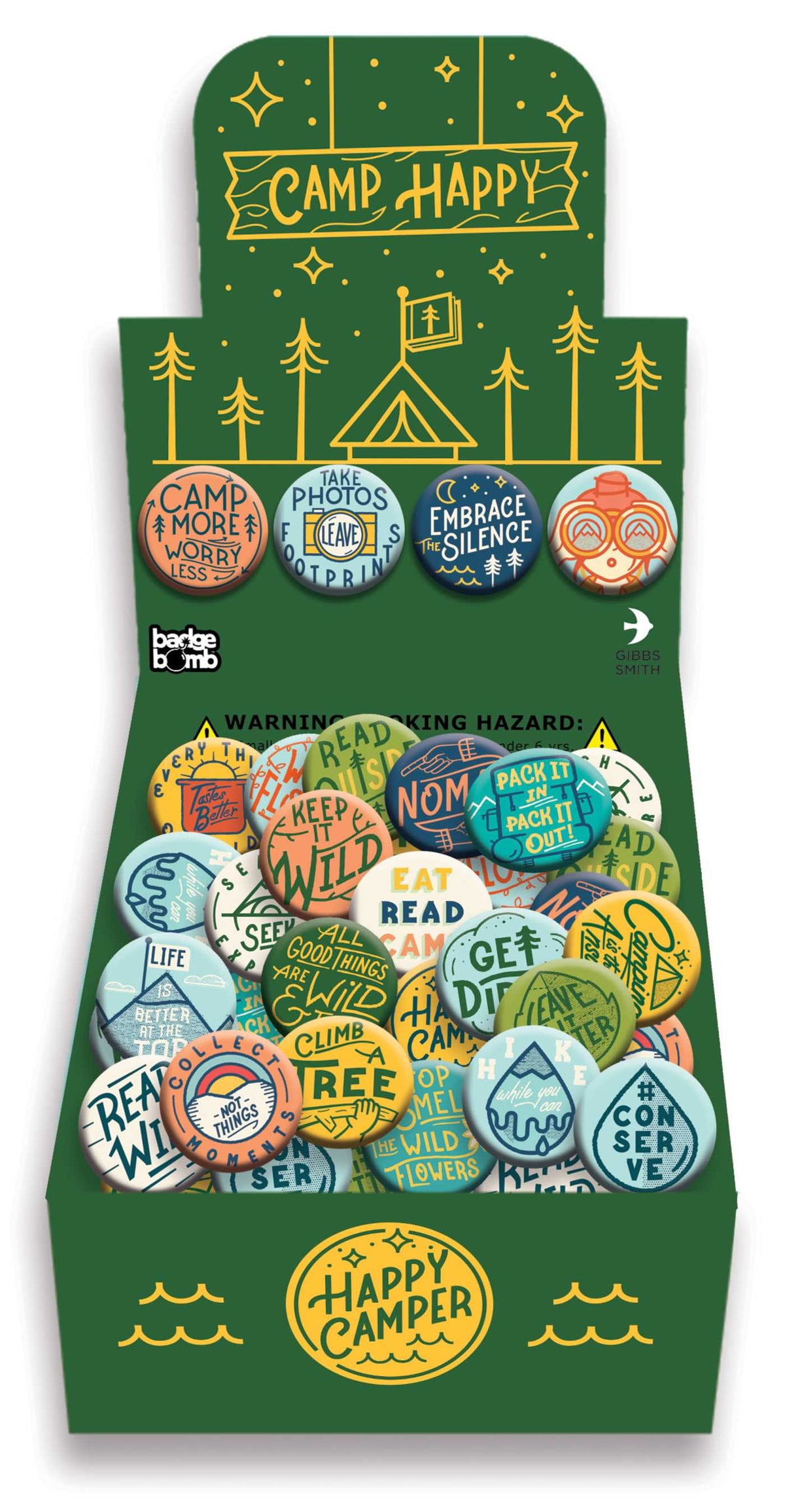 Camp Happy Button Box