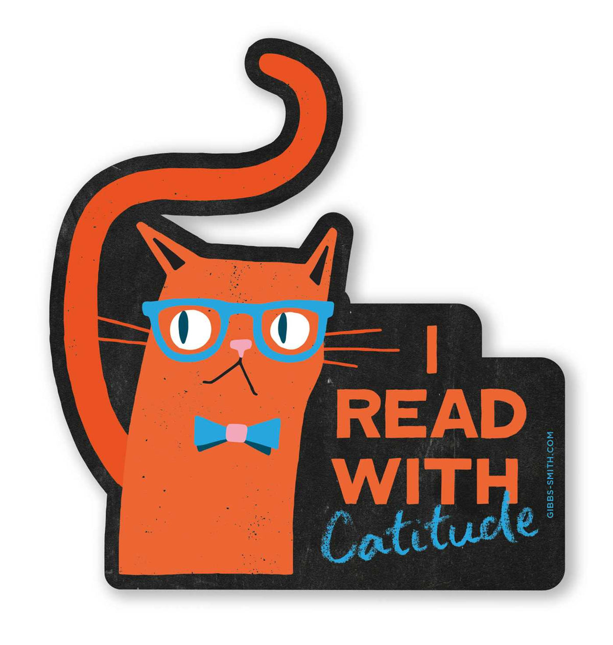 I Read With Catitude Sticker (Pack of 6)