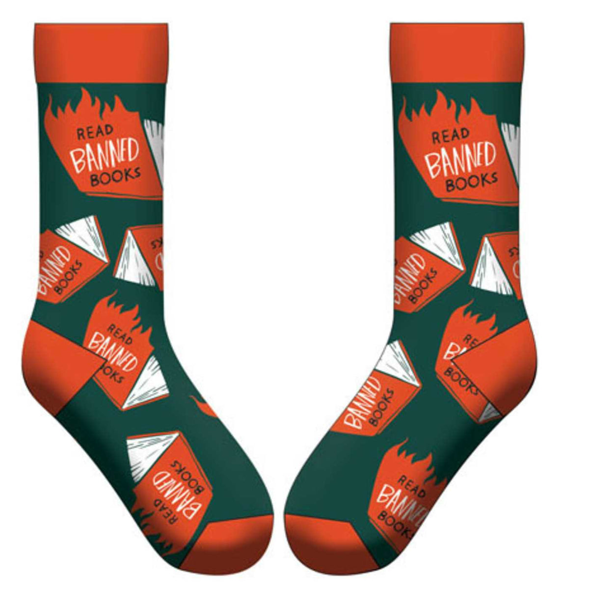 Banned Books (flames) Socks (Pack of 6)