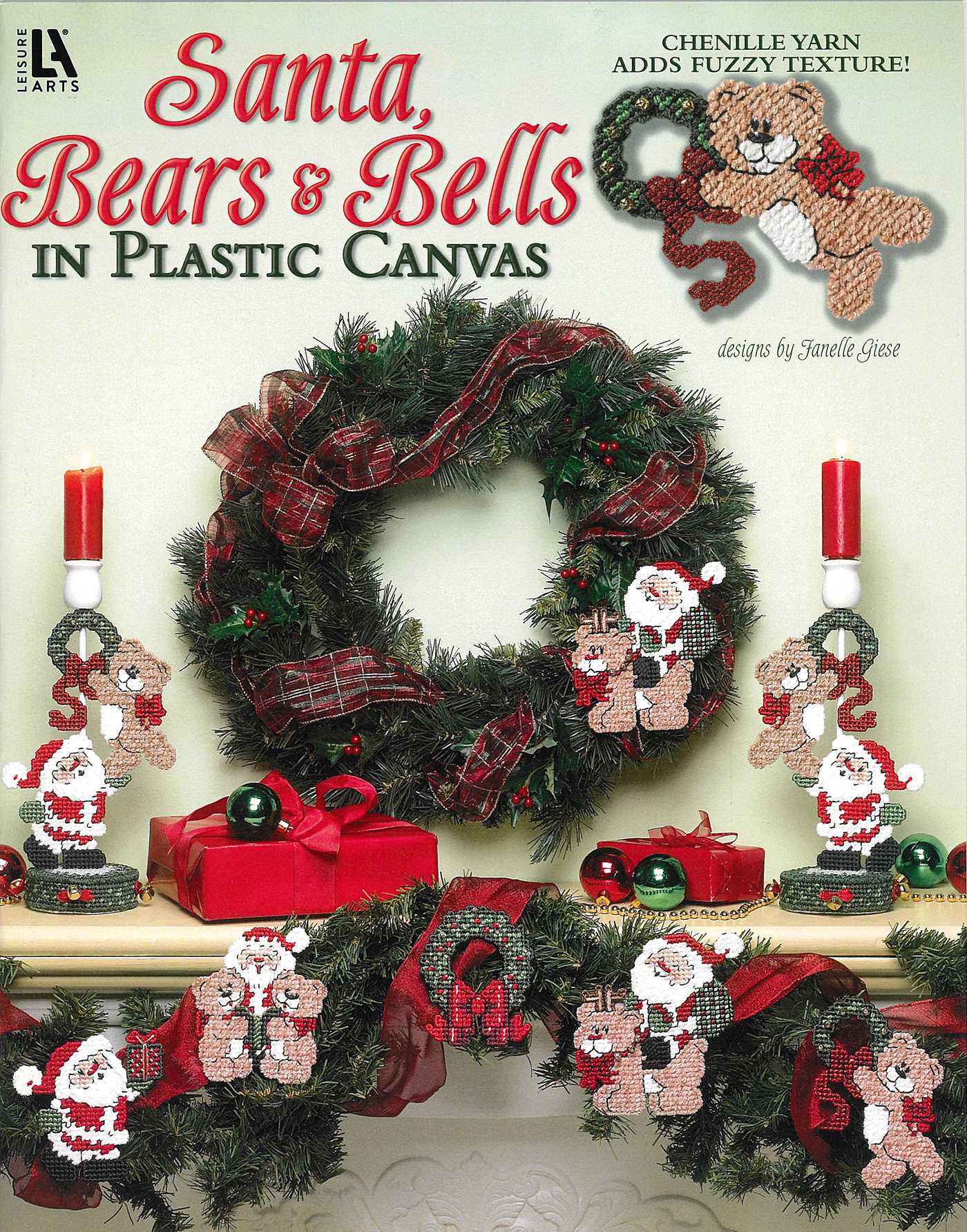 Santa, Bears, & Bells in Plastic Canvas