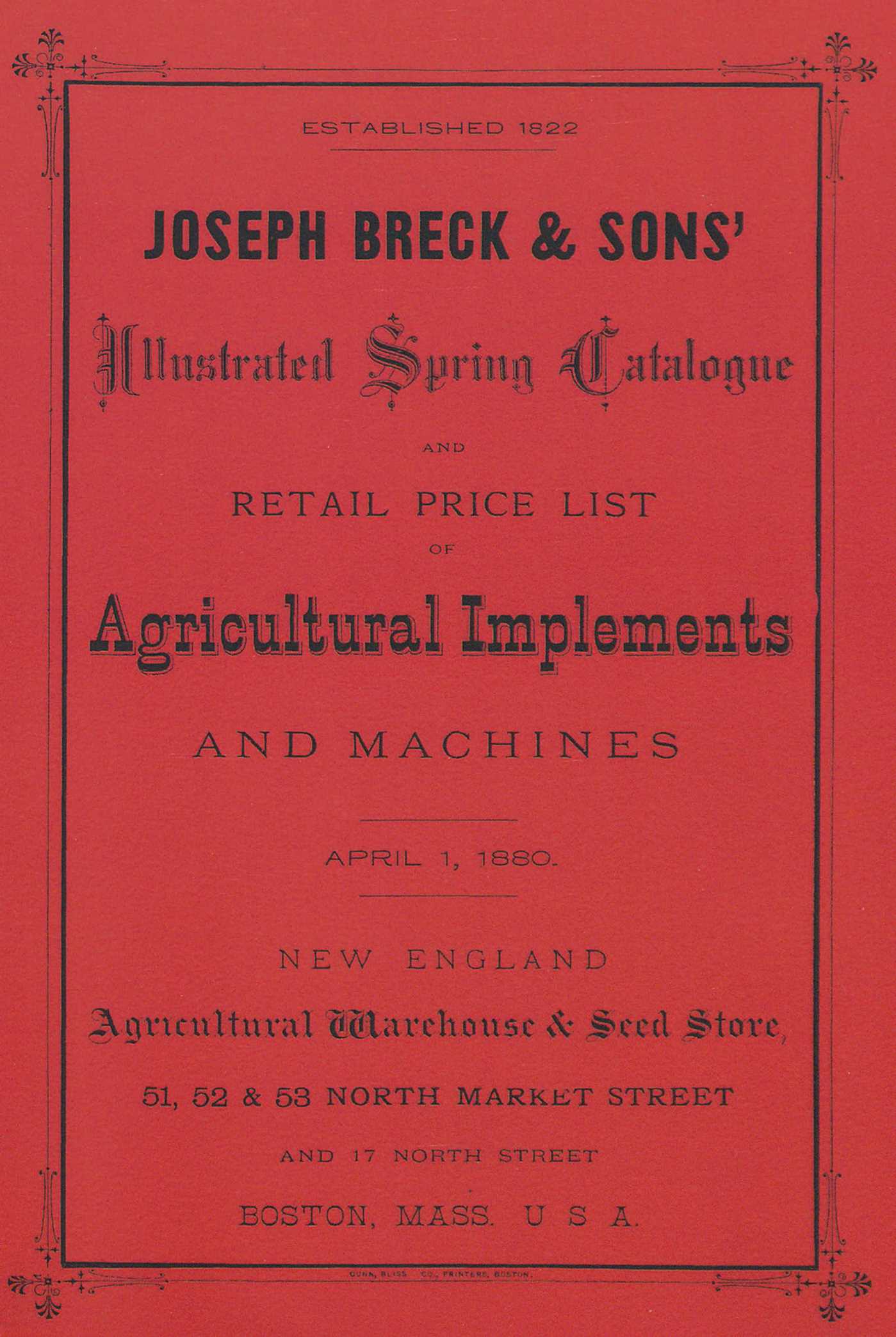 Joseph Breck & Sons' 1880 Catalogue