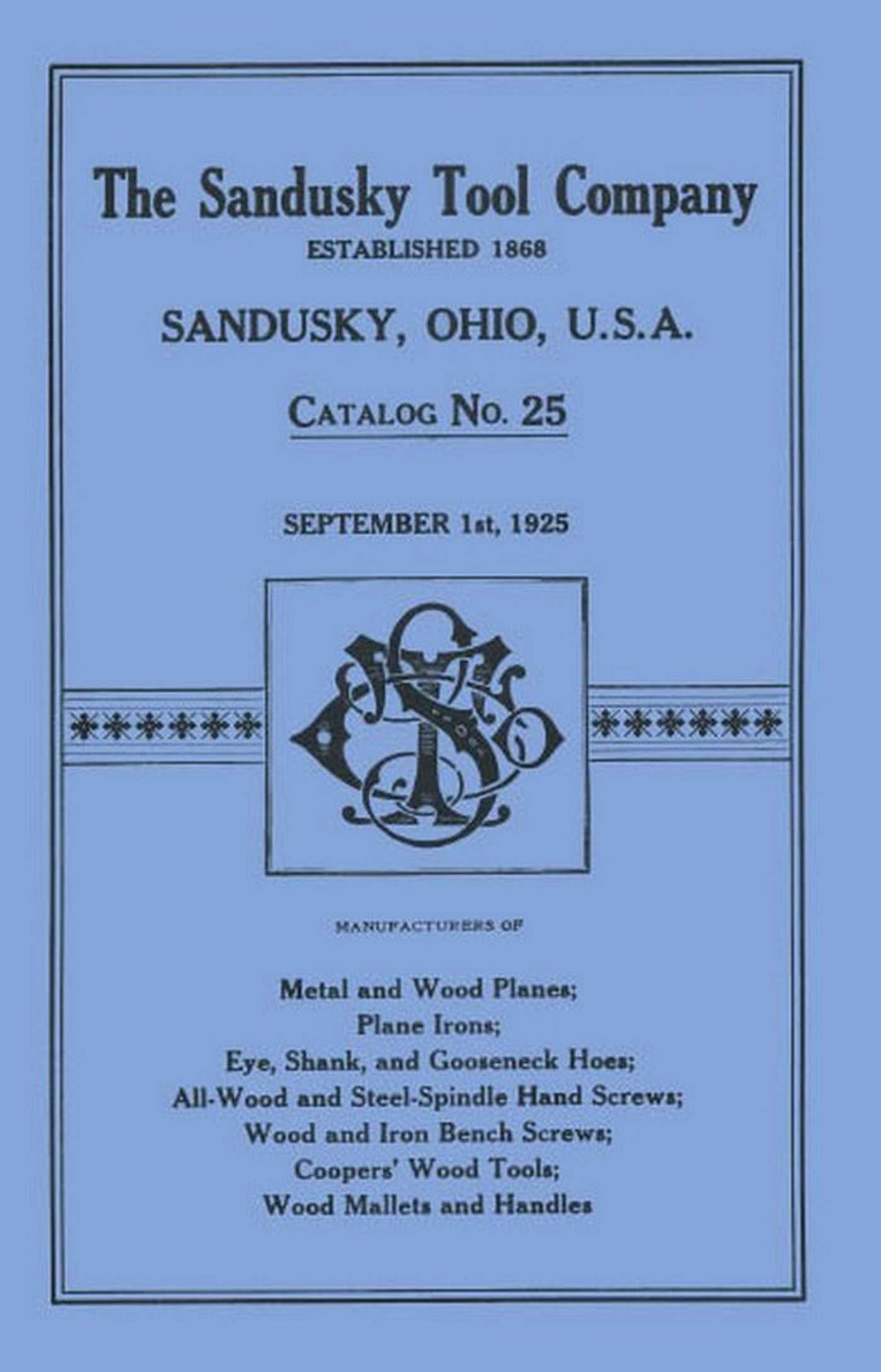 Sandusky Tool Co. 1925 Catalog
