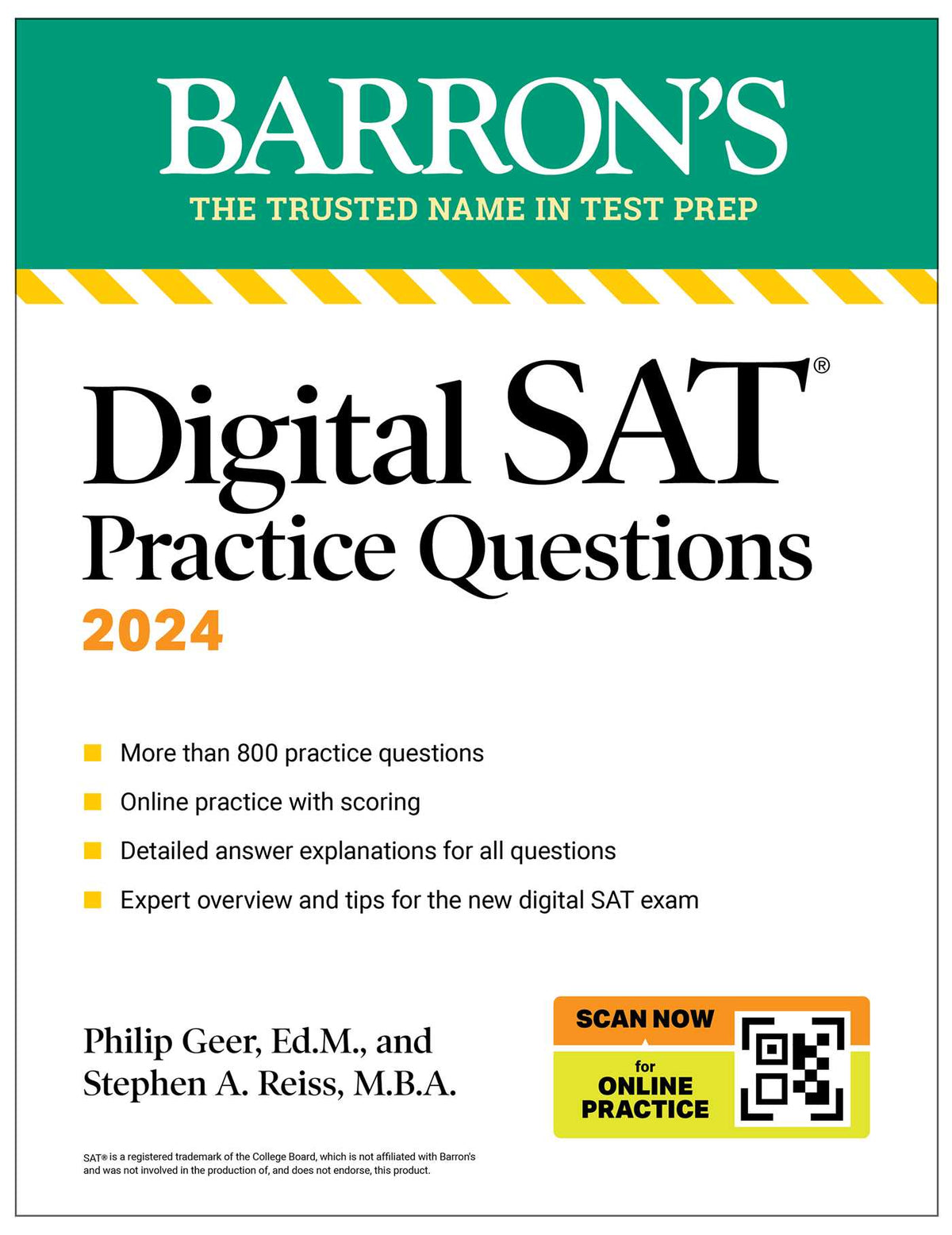 Digital SAT Practice Questions, Fourth Edition: More than 800 Questions for Digital SAT Prep + Tips + Online Practice (2026)