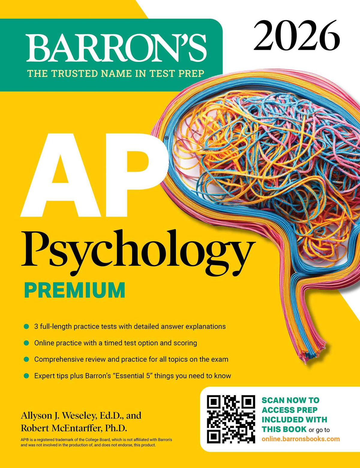 AP Psychology Premium, 2026: Prep Book with 3 Practice Tests + Comprehensive Review + Online Practice