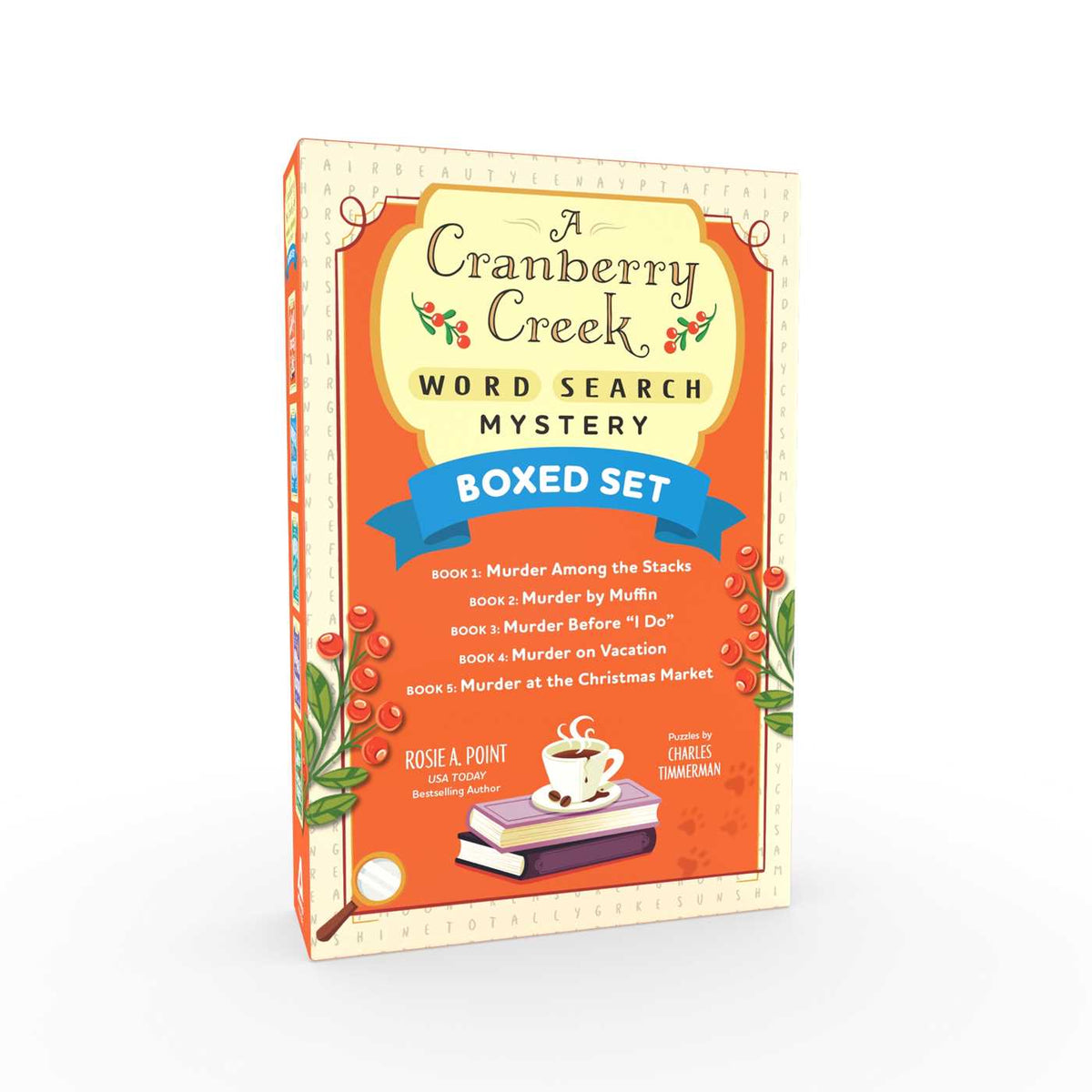 Cranberry Creek Word Search Mystery Boxed Set: Book 1: Murder Among the Stacks, Book 2: Murder by Muffin, Book 3: Murder Before "I Do", Book 4: Murder on Vacation, Book 5: Murder at the Christmas Market