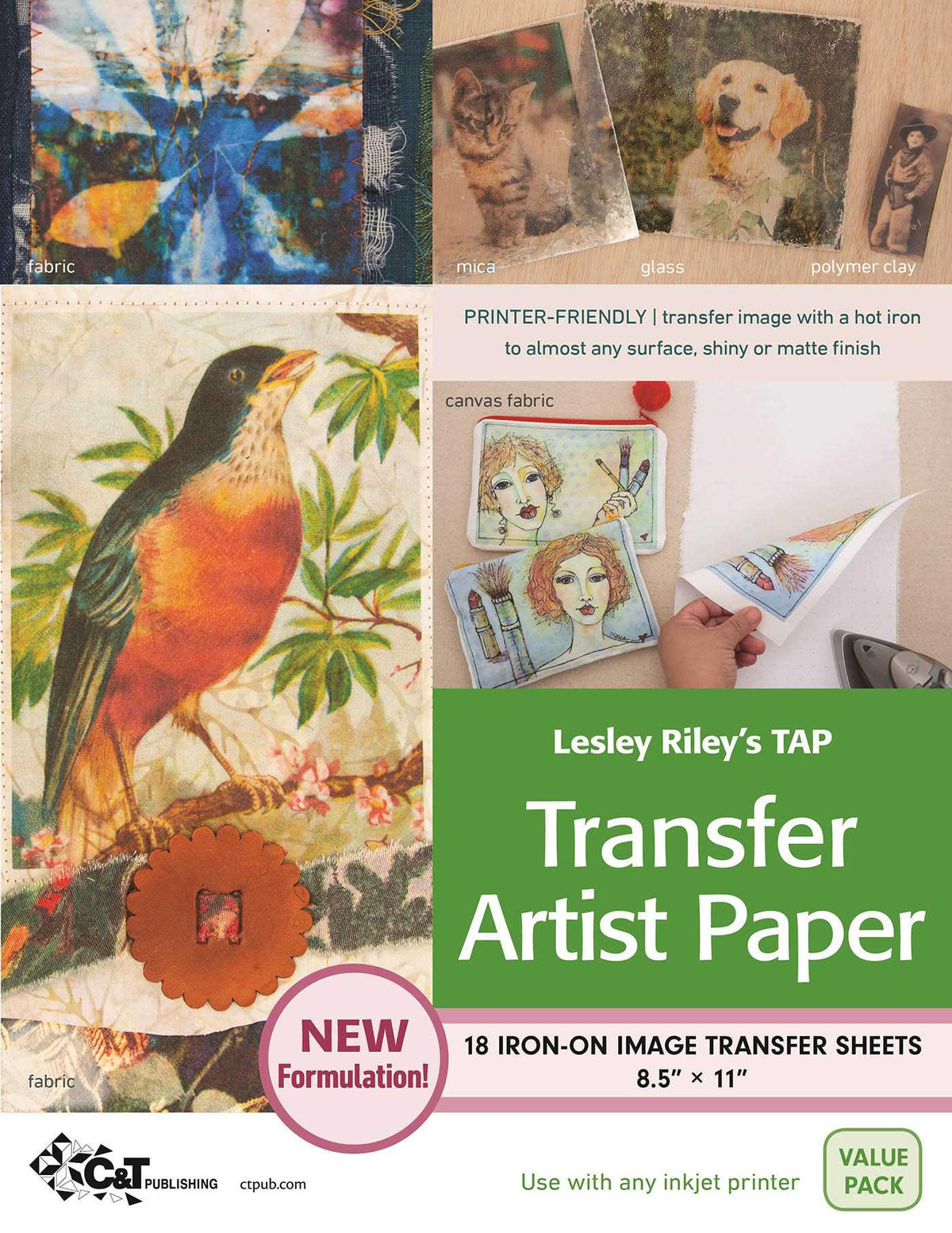 Lesley Riley's TAP Transfer Artist Paper 18-Sheet Pack