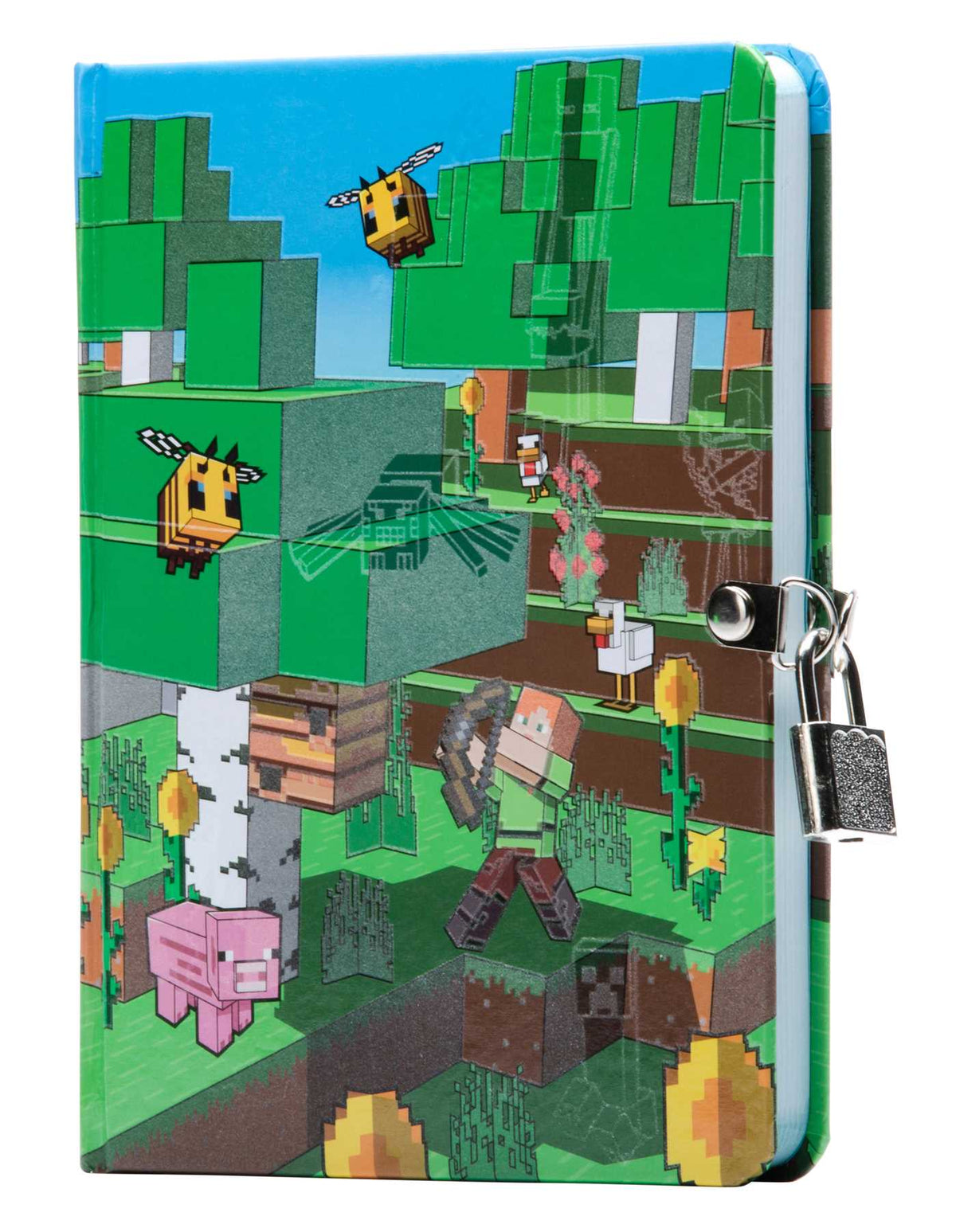 Minecraft: Mobs Glow-in-the-Dark Lock & Key Diary
