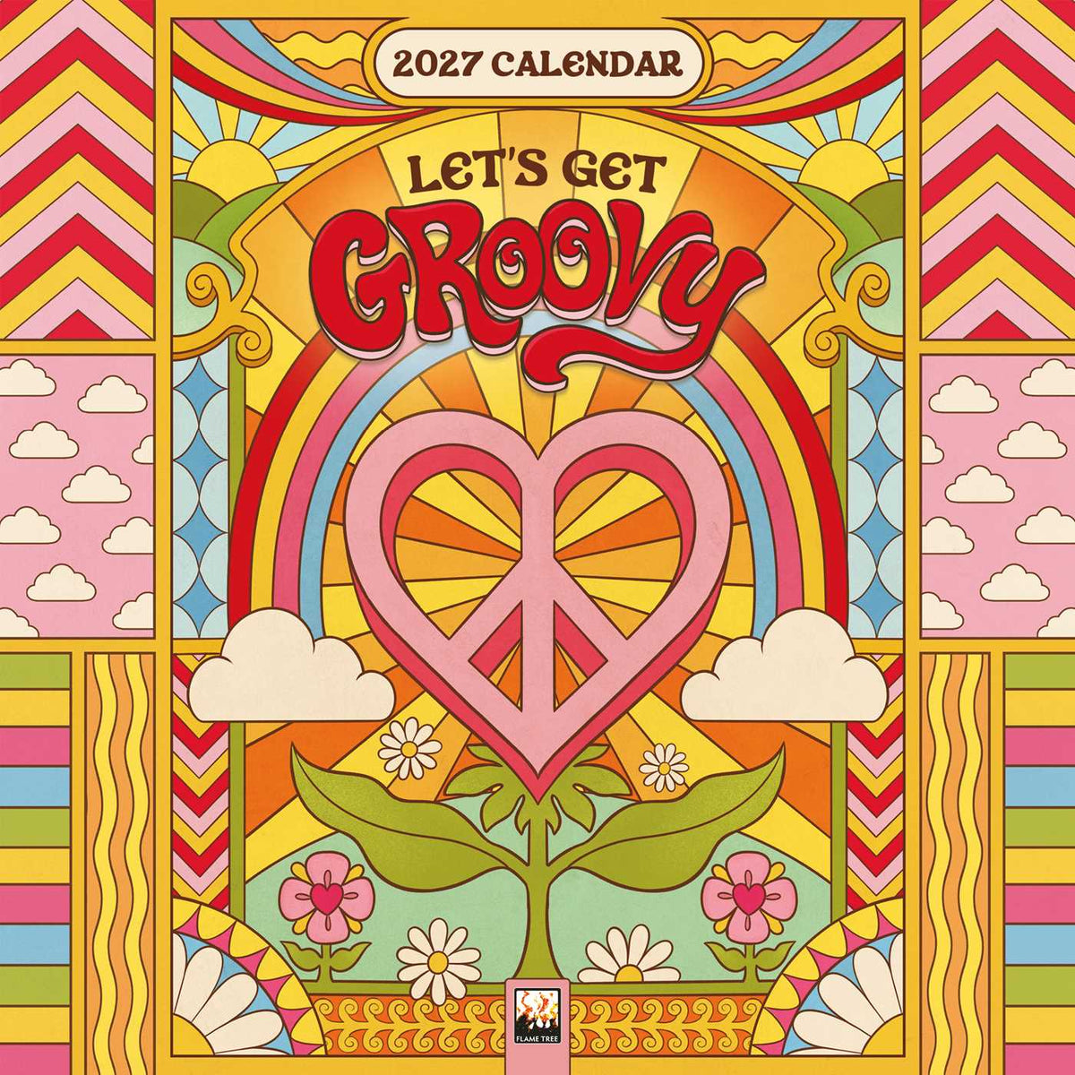 Dreamadelic: Let's Get Groovy Mini Wall calendar 2027 (Art Calendar)