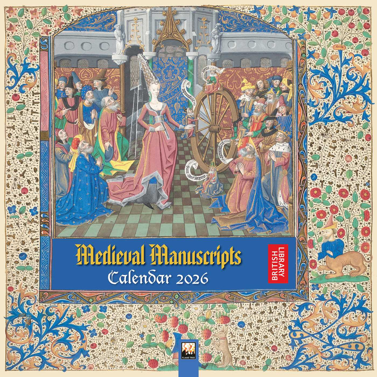 British Library: Medieval Manuscripts Wall Calendar 2026 (Art Calendar)