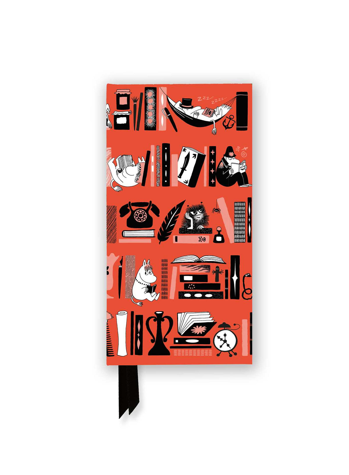 Moomin Bookshelves: Red (Foiled Slimline Journal)
