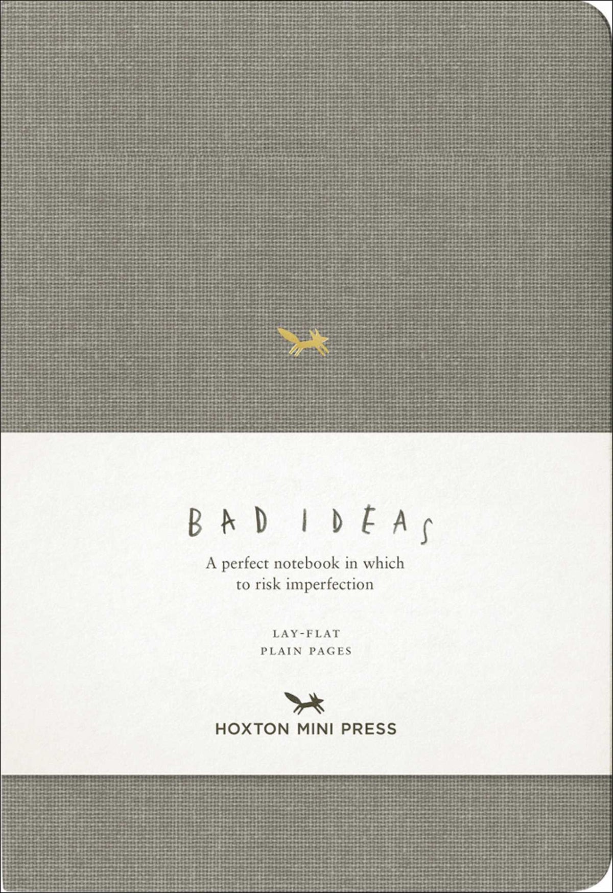 Notebook for Bad Ideas (Medium / Light Grey / Unlined): A perfect notebook in which to risk imperfection