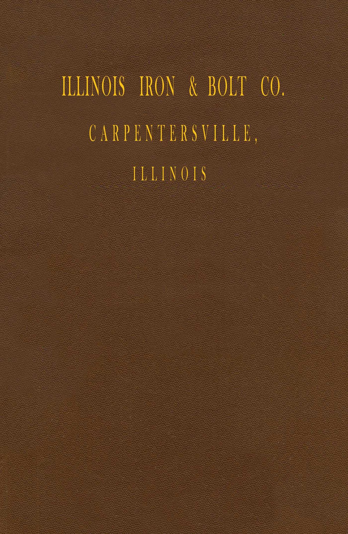 Illinois Iron & Bolt Co. Catalog
