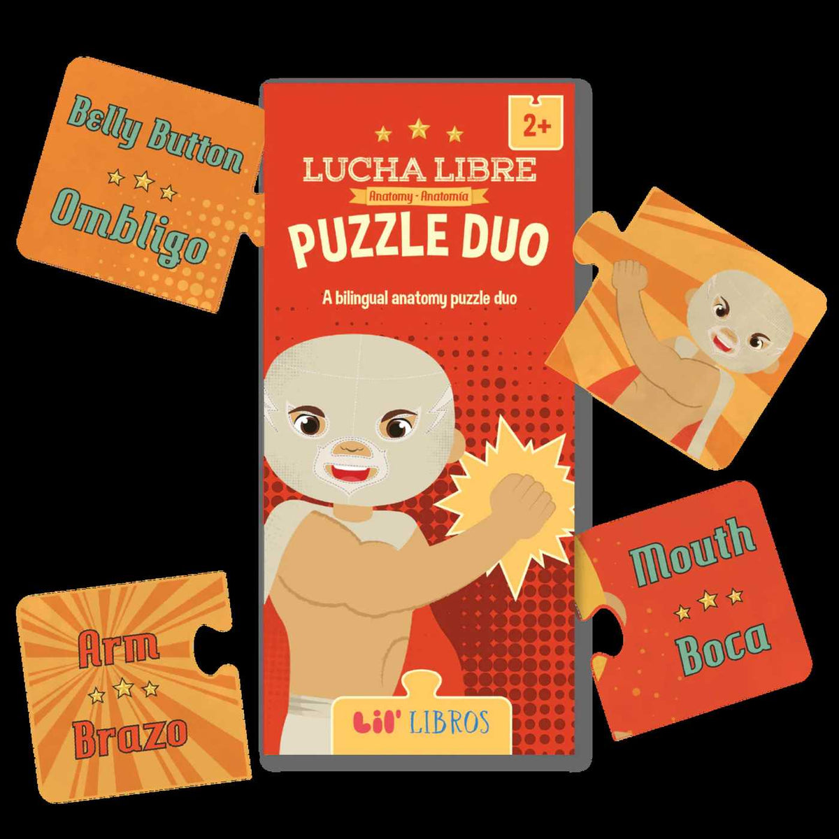 Lucha Libre: Anatomy / Anatomía Lil' Puzzle Duo 20 Piece (Bilingual: English/Spanish)
