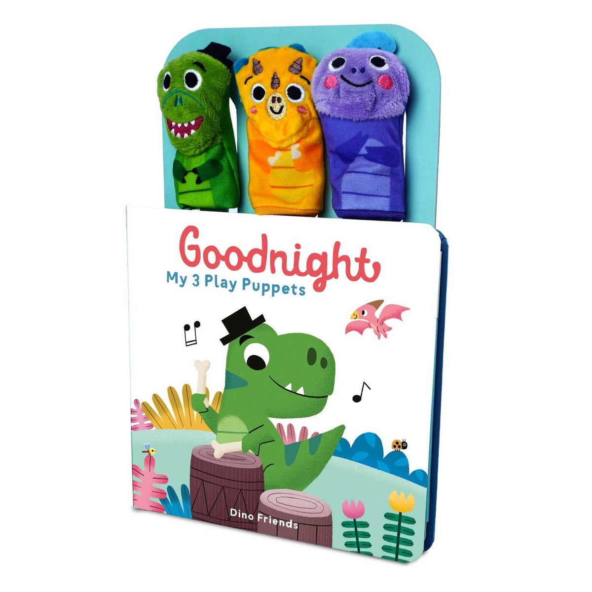 Goodnight My 3 Play Puppets - Dino Friends