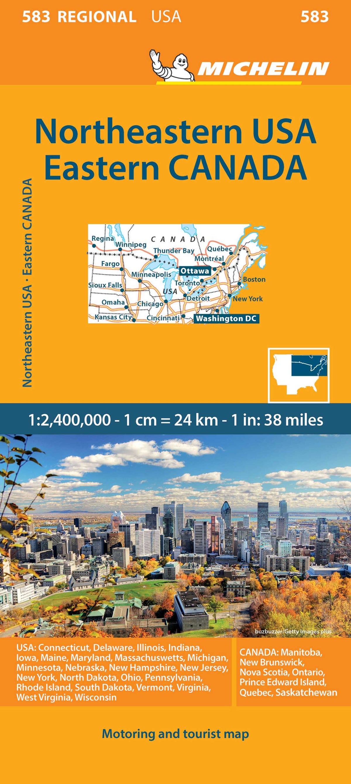 Michelin USA: Northeast, Canada: East Map 583