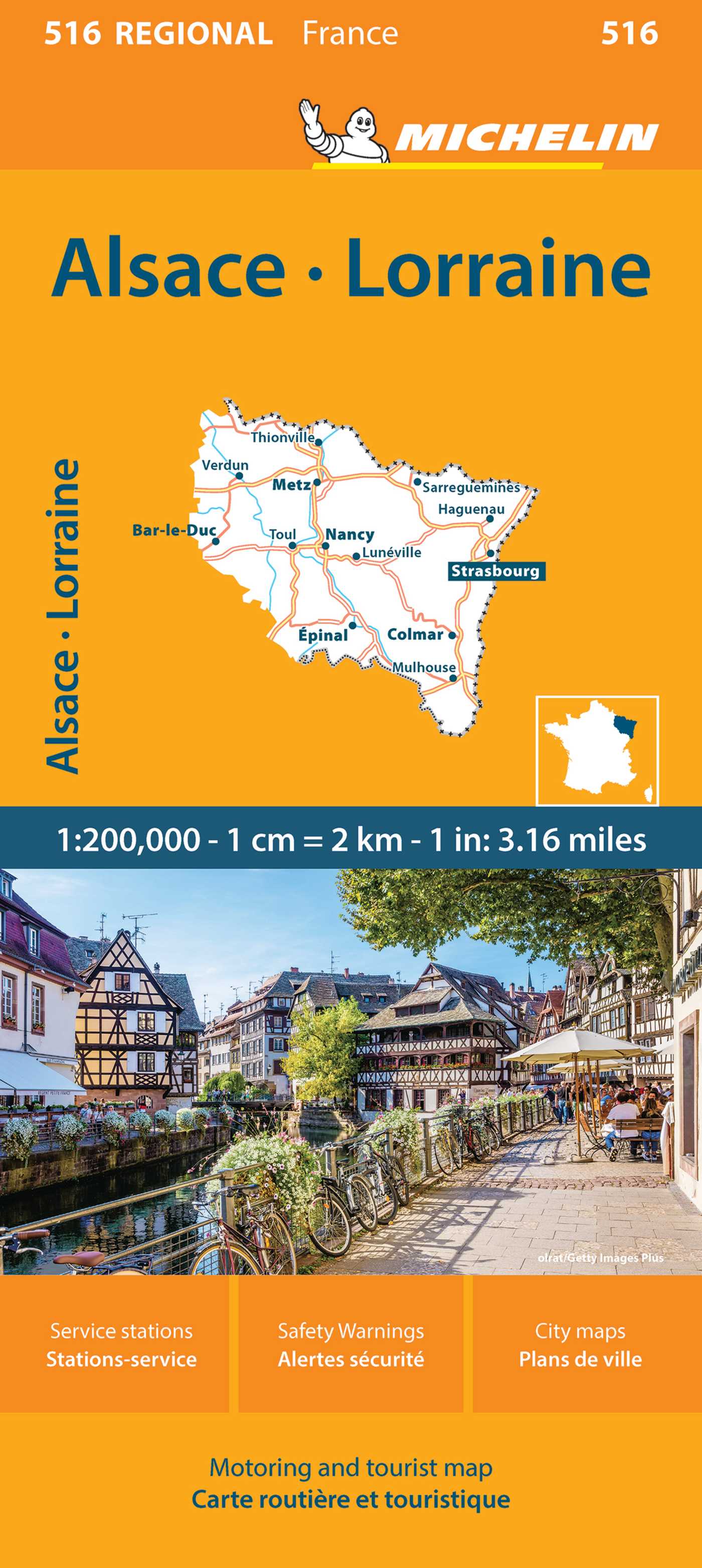 France: Alsace, Lorraine Map 516