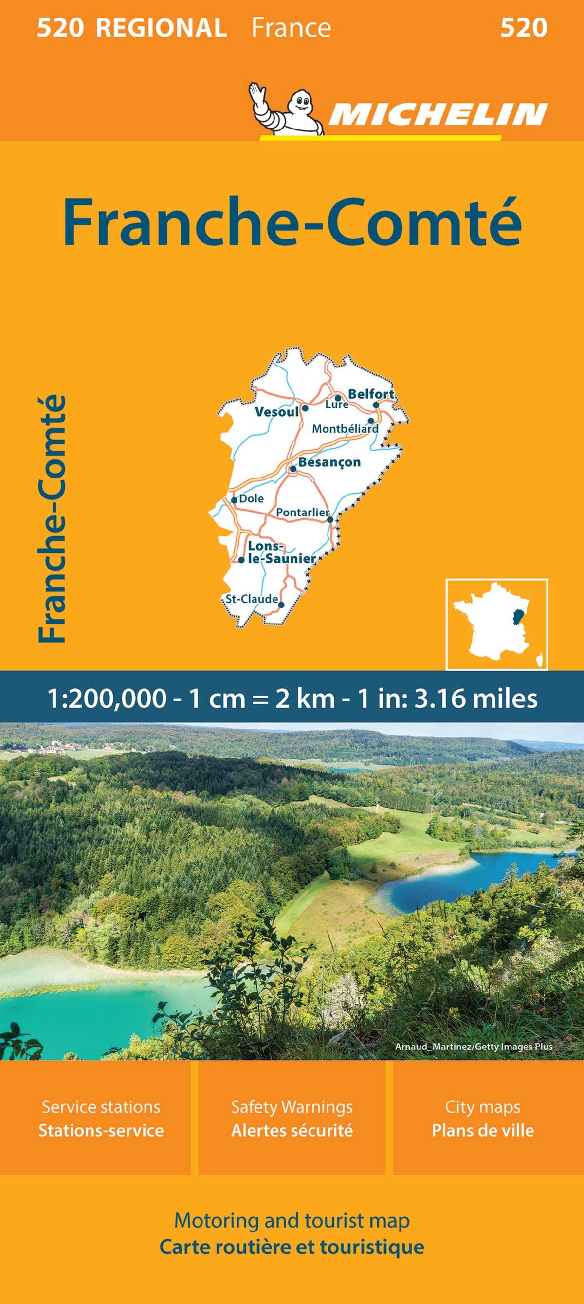 France: Franche-Comté Map 520