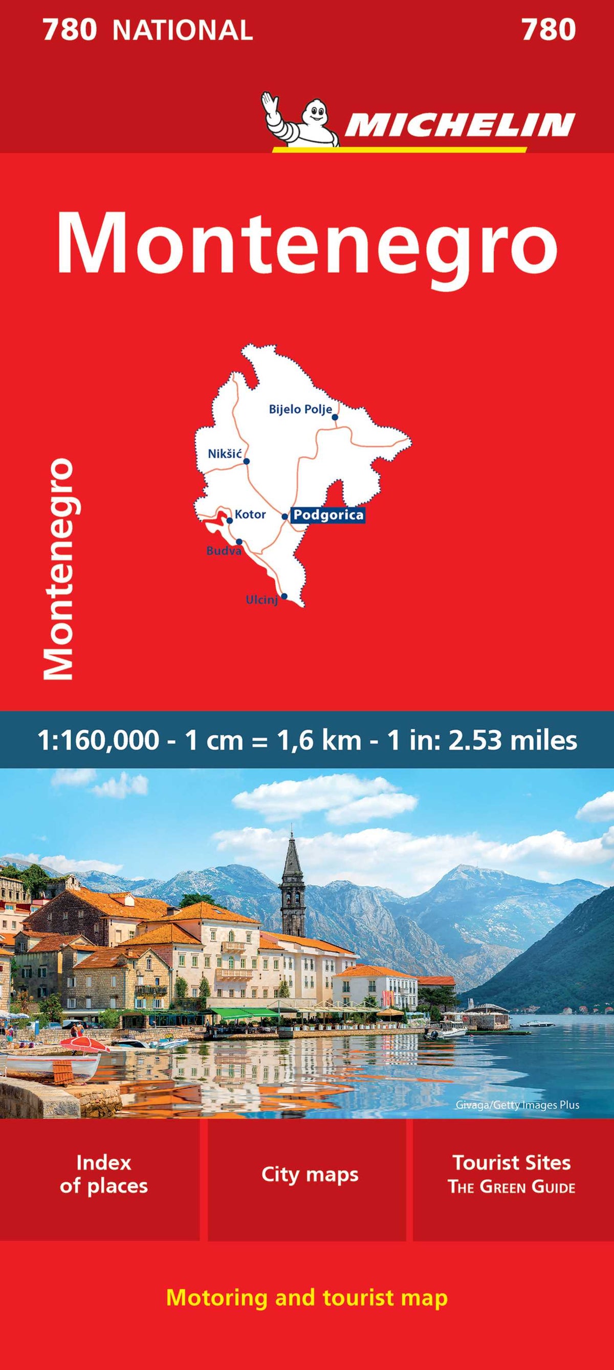 Montenegro Motoring and Tourist Map No 780