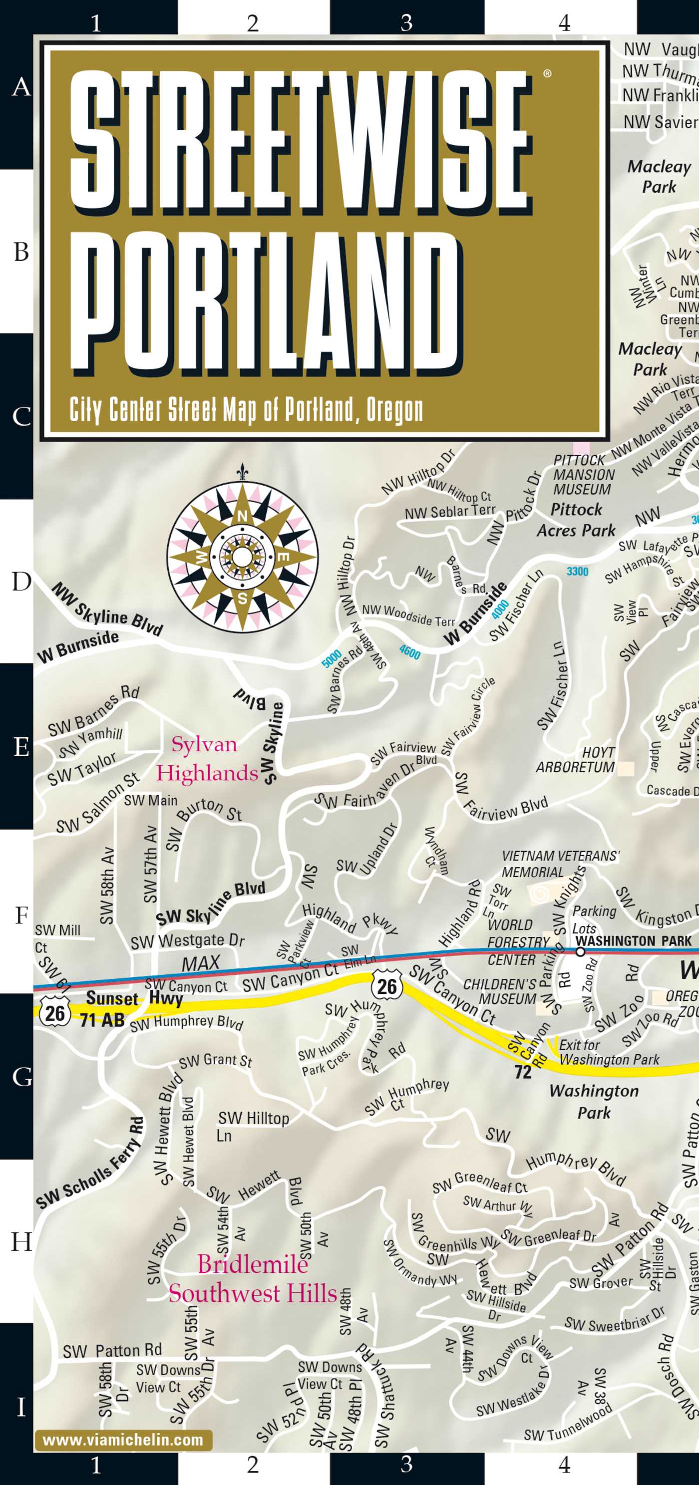 Streetwise Portland Map
