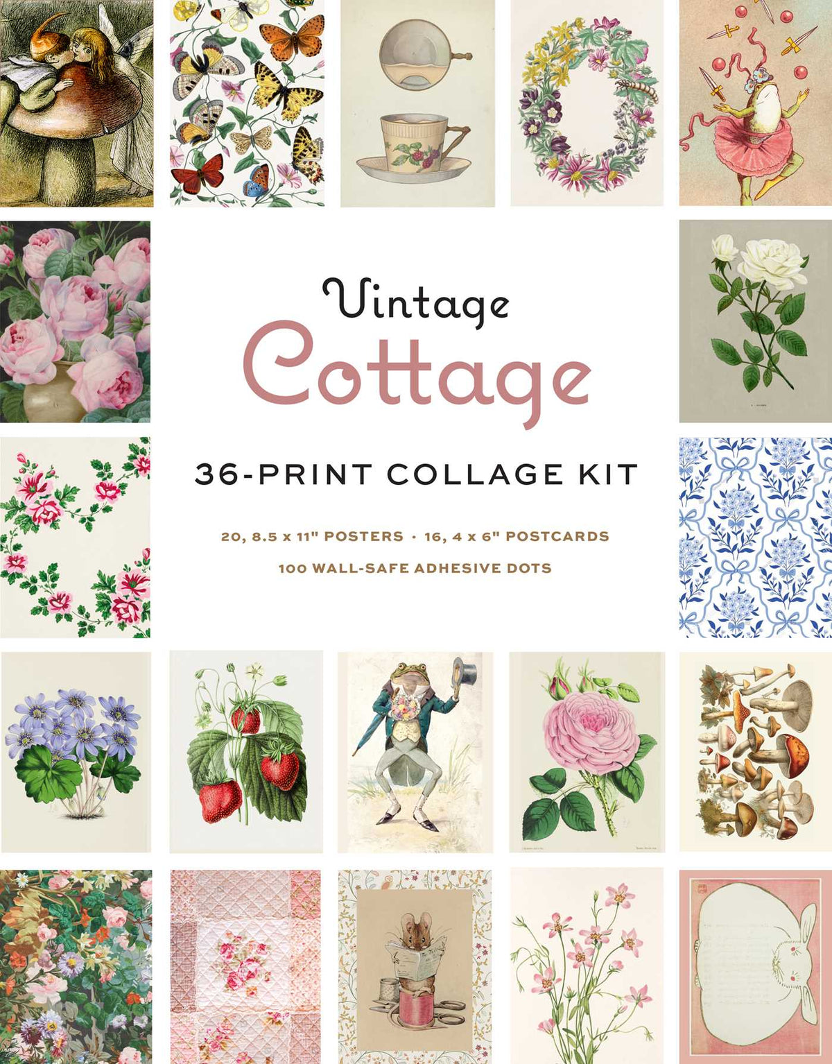 Vintage Cottage Wall Collage Kit
