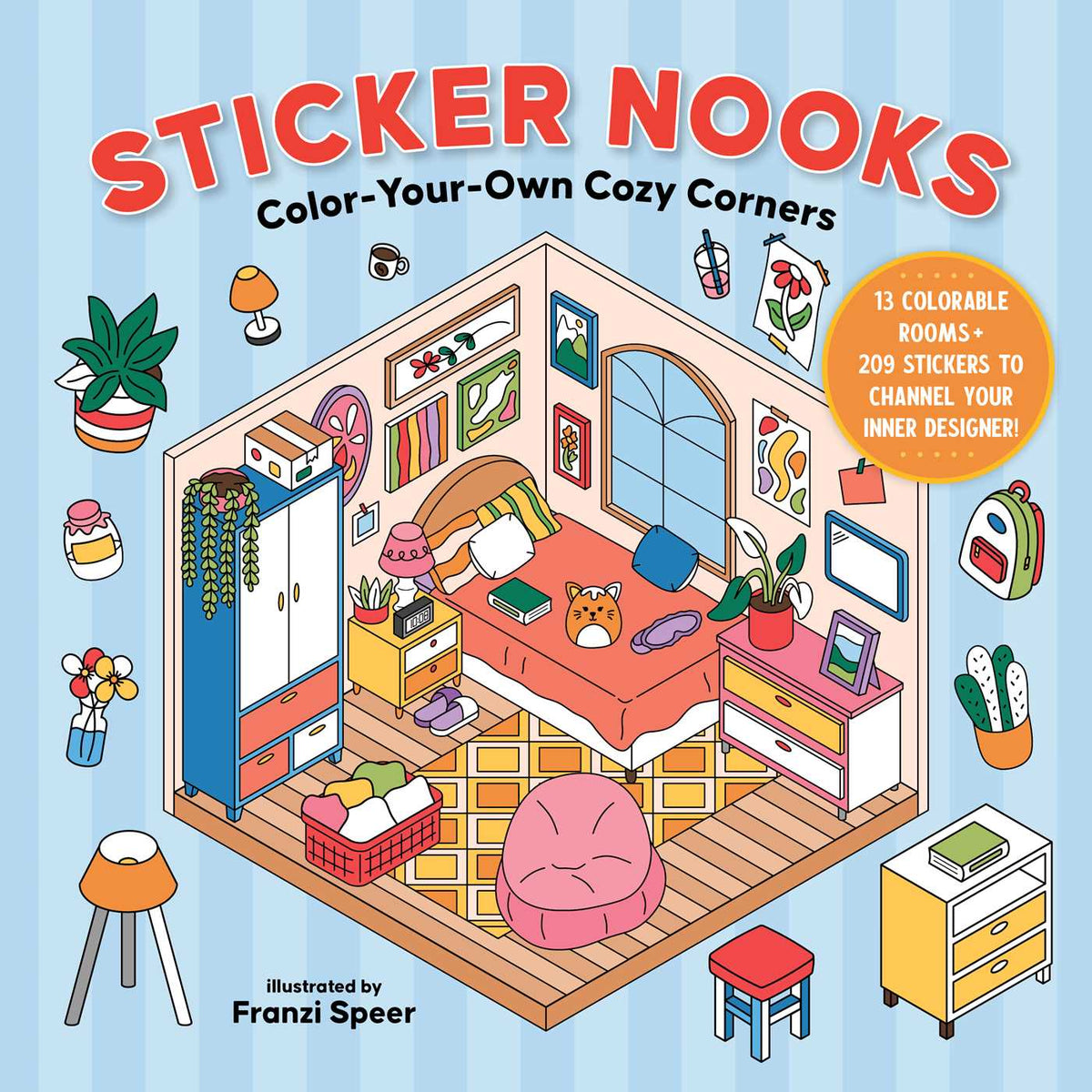 Sticker Nooks: Color-Your-Own Cozy Corners