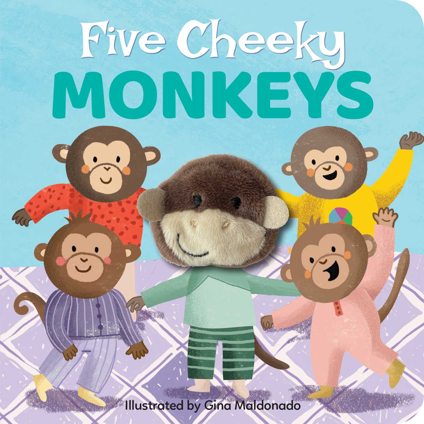 Five Cheeky Monkeys: Finger Puppet Board Book