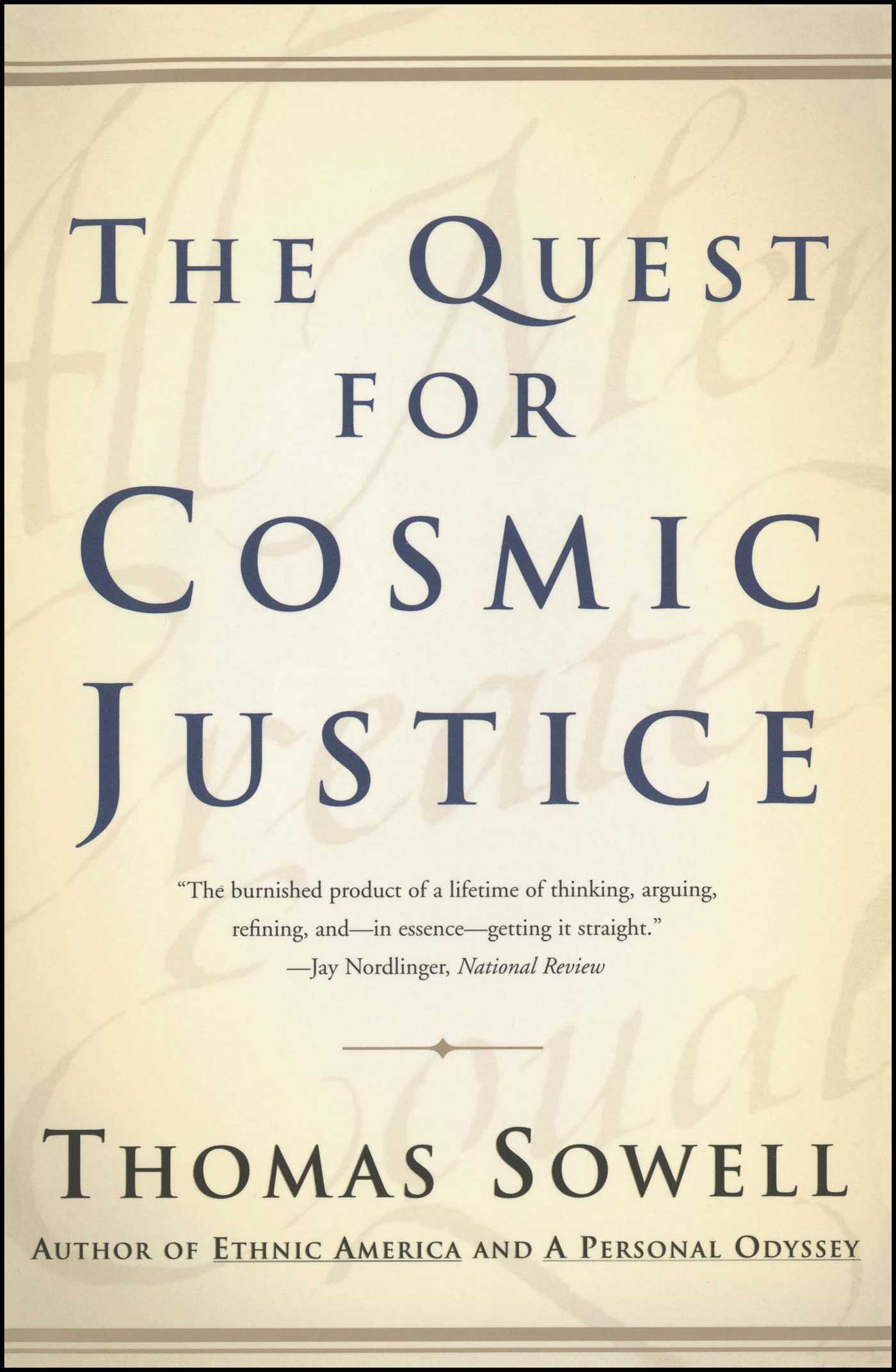 Quest for Cosmic Justice