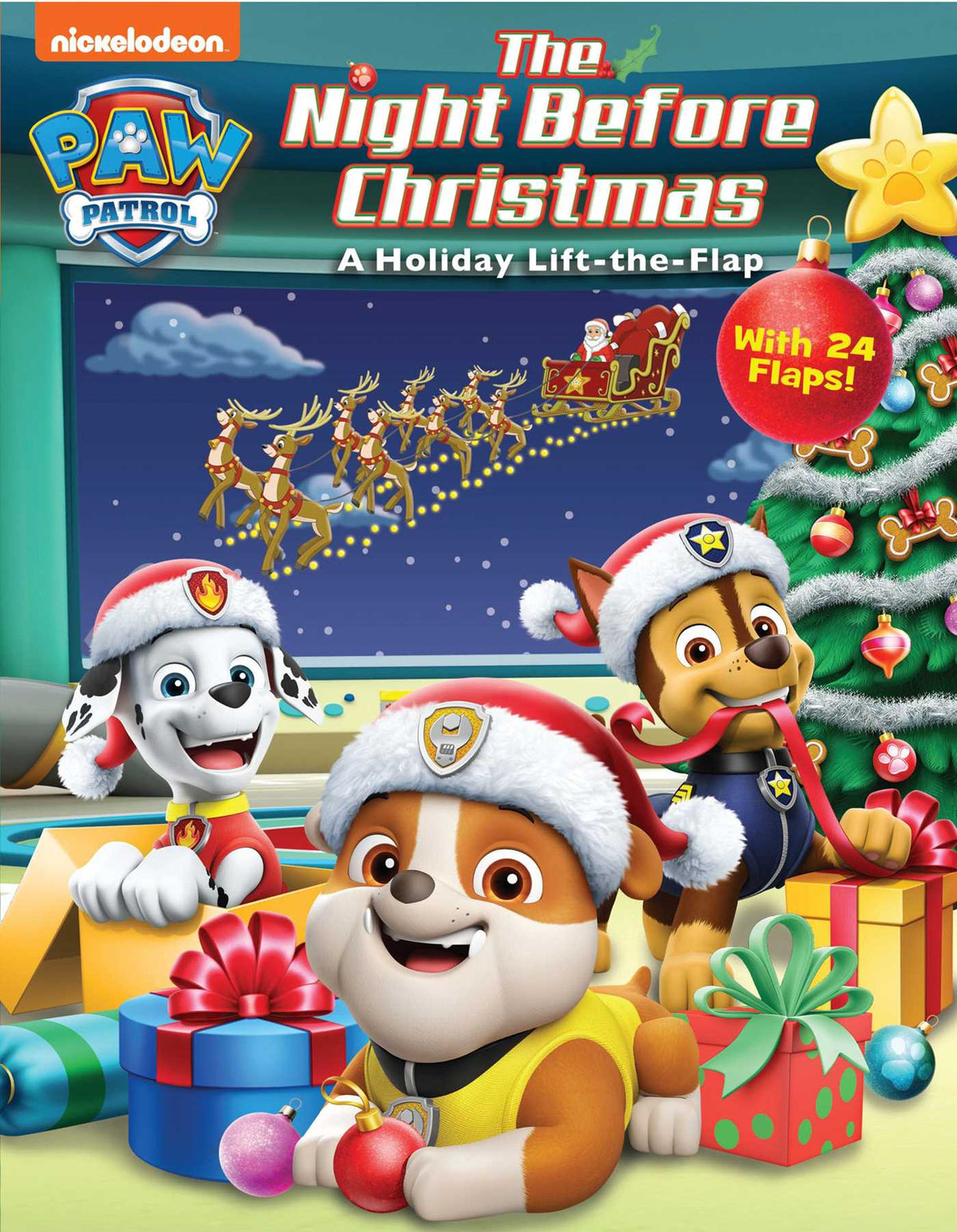 PAW Patrol: The Night Before Christmas - A Lift-the-Flap Board Book for Paw Patrol Fans, Christmas Countdown Book For Toddlers and Children, Ages 2-5 (Officially Licensed)