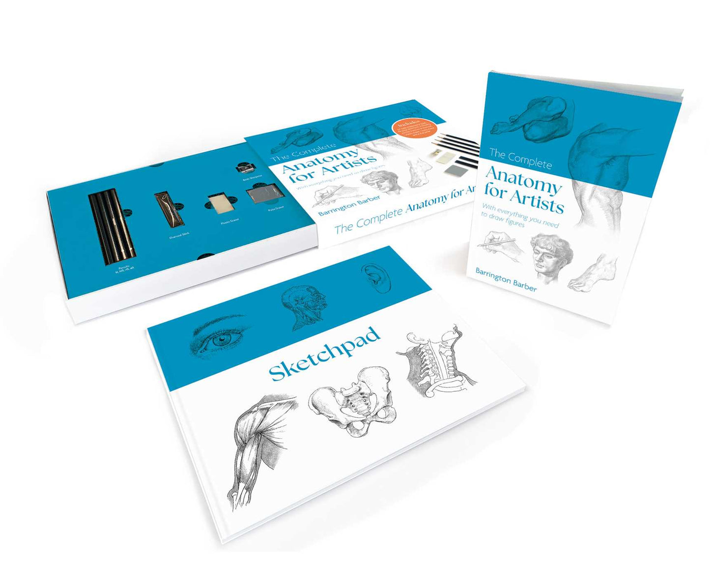 Complete Anatomy for Artists Kit: Includes an Instructional Book, A Sketchpad, Pencils and More