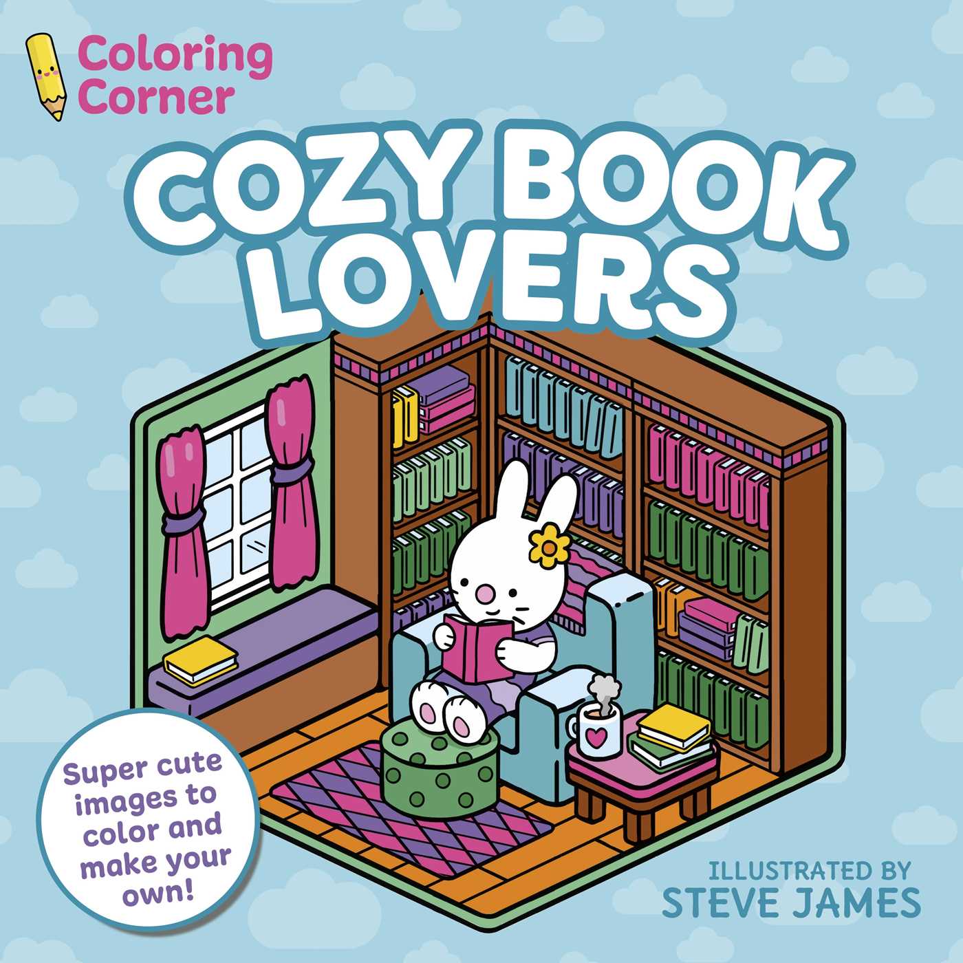 Coloring Corner: Cozy Book Lovers