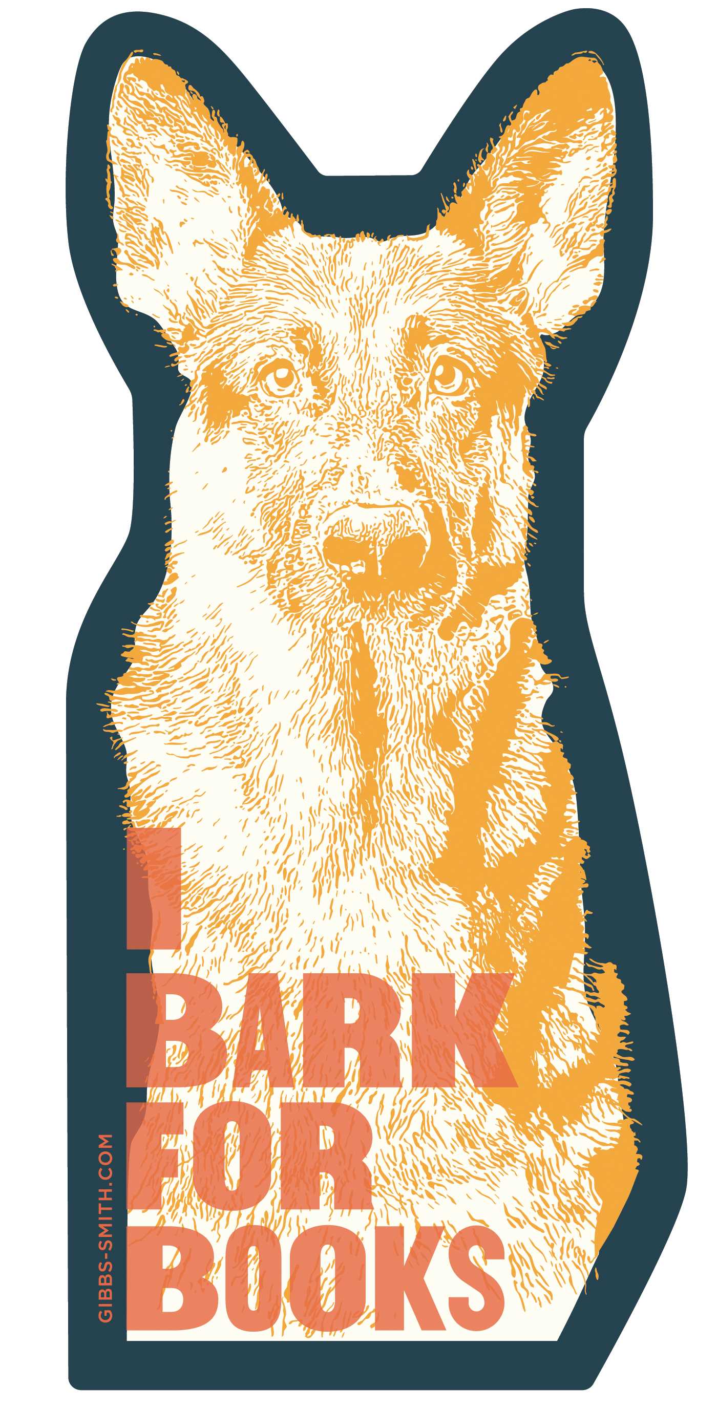 I Bark for Books German Shepherd Sticker