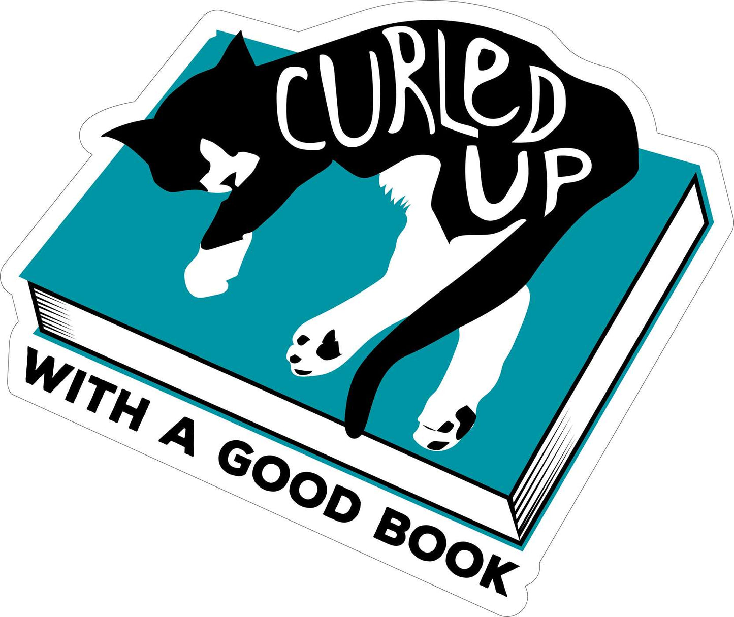 Curled Up With a Good Book Sticker (Pack of 6)