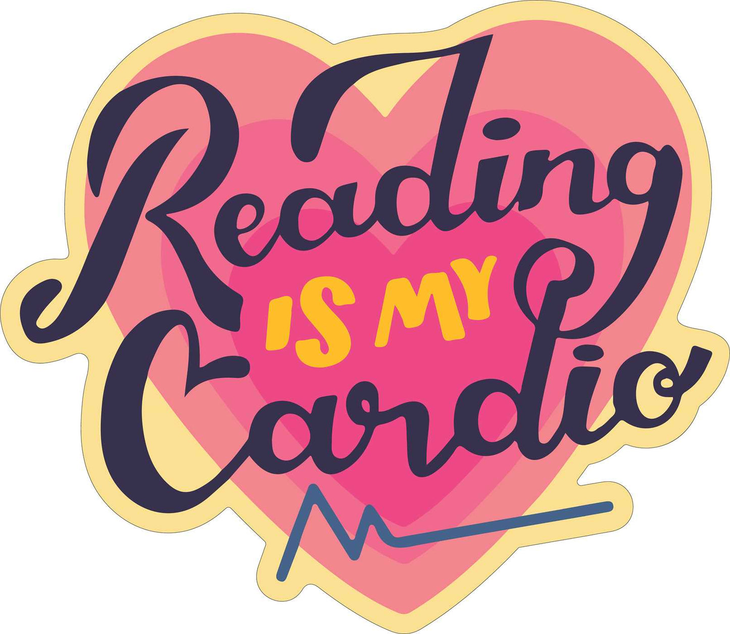 Reading Is My Cardio Sticker (Pack of 6)