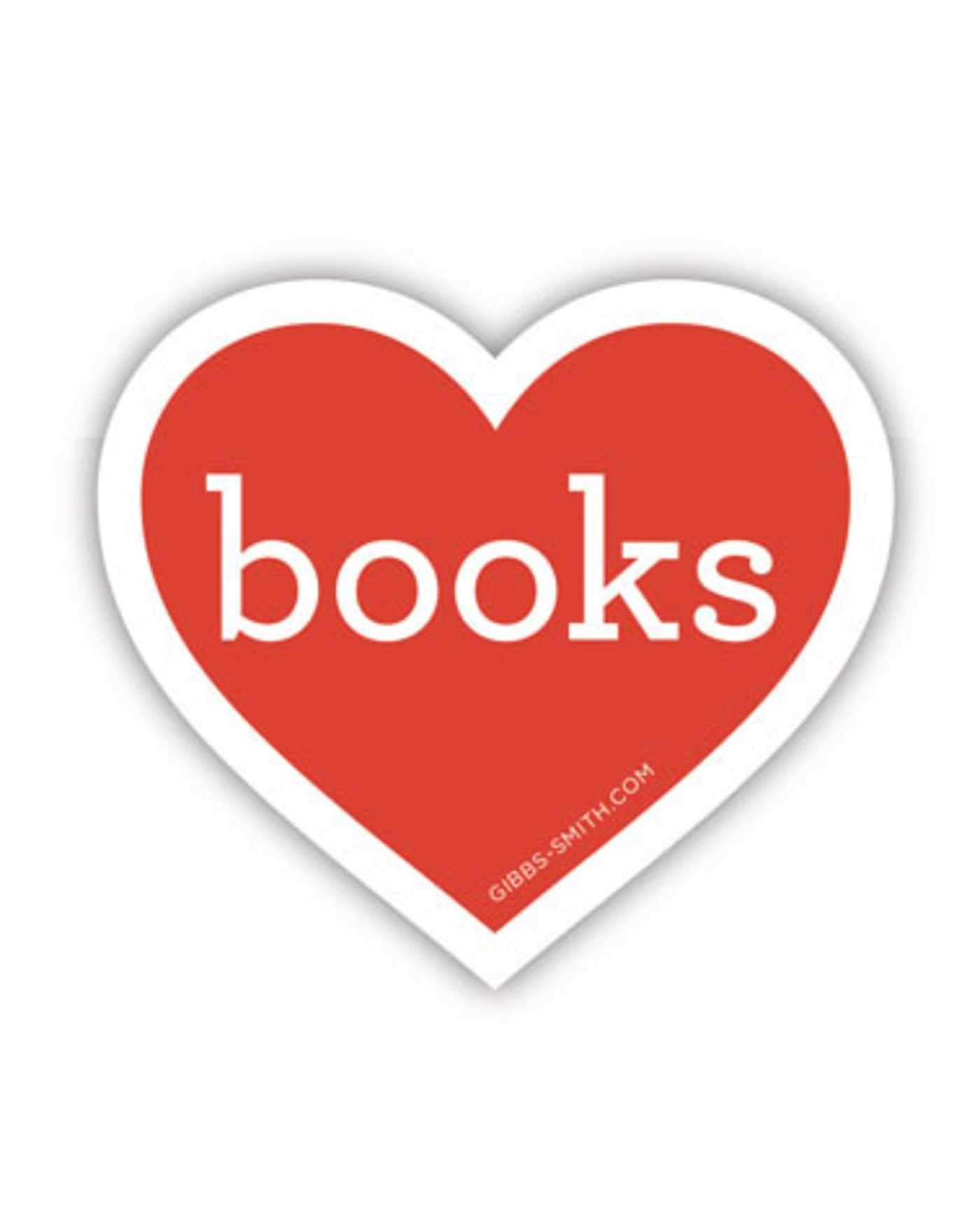 Heart Books Sticker (Pack of 6)