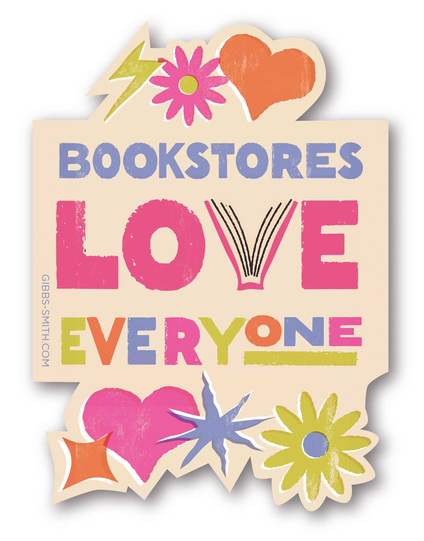 Bookstores Love Everyone Sticker (Pack of 6)