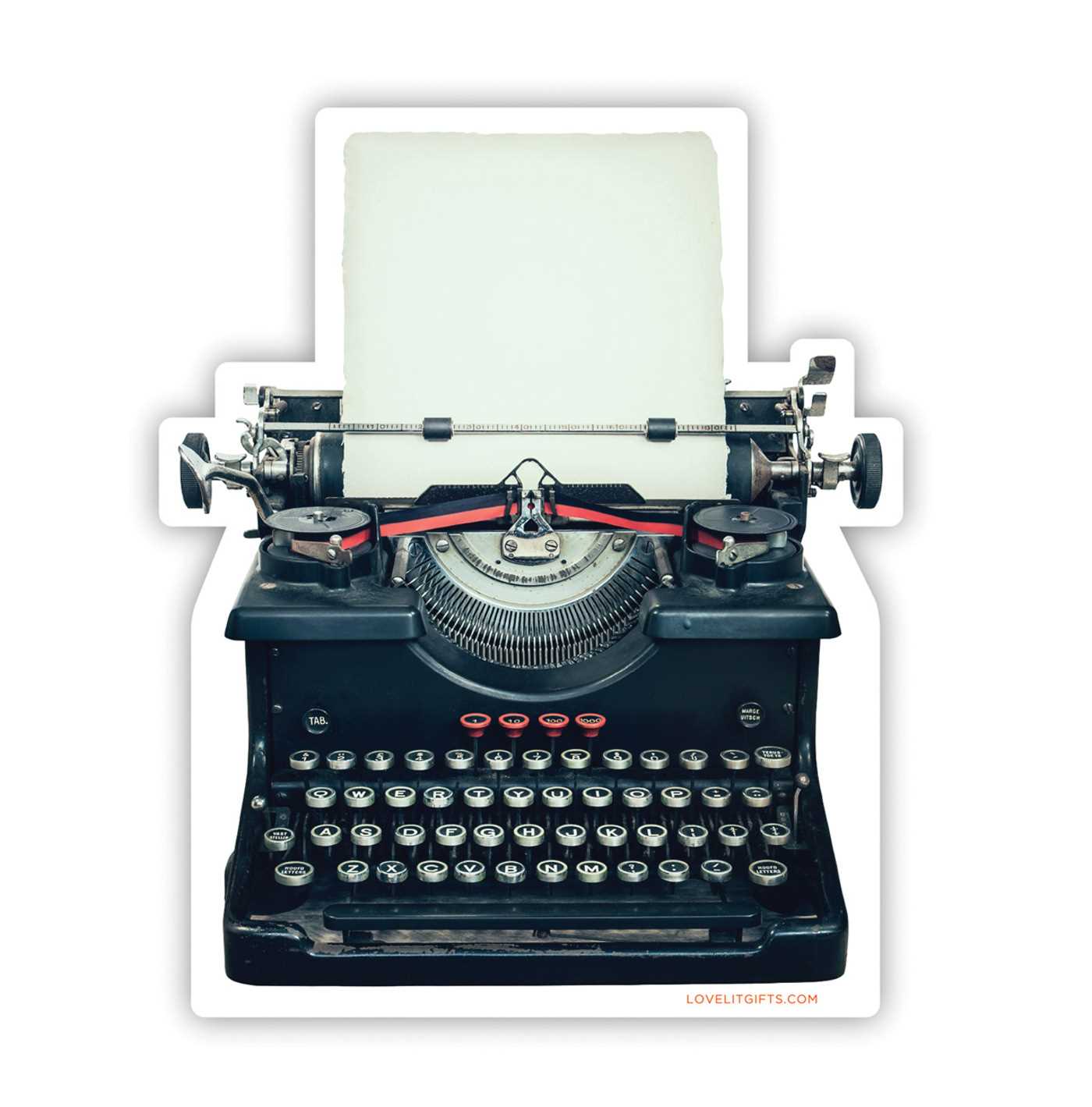Typewriter Sticker (Pack of 6)