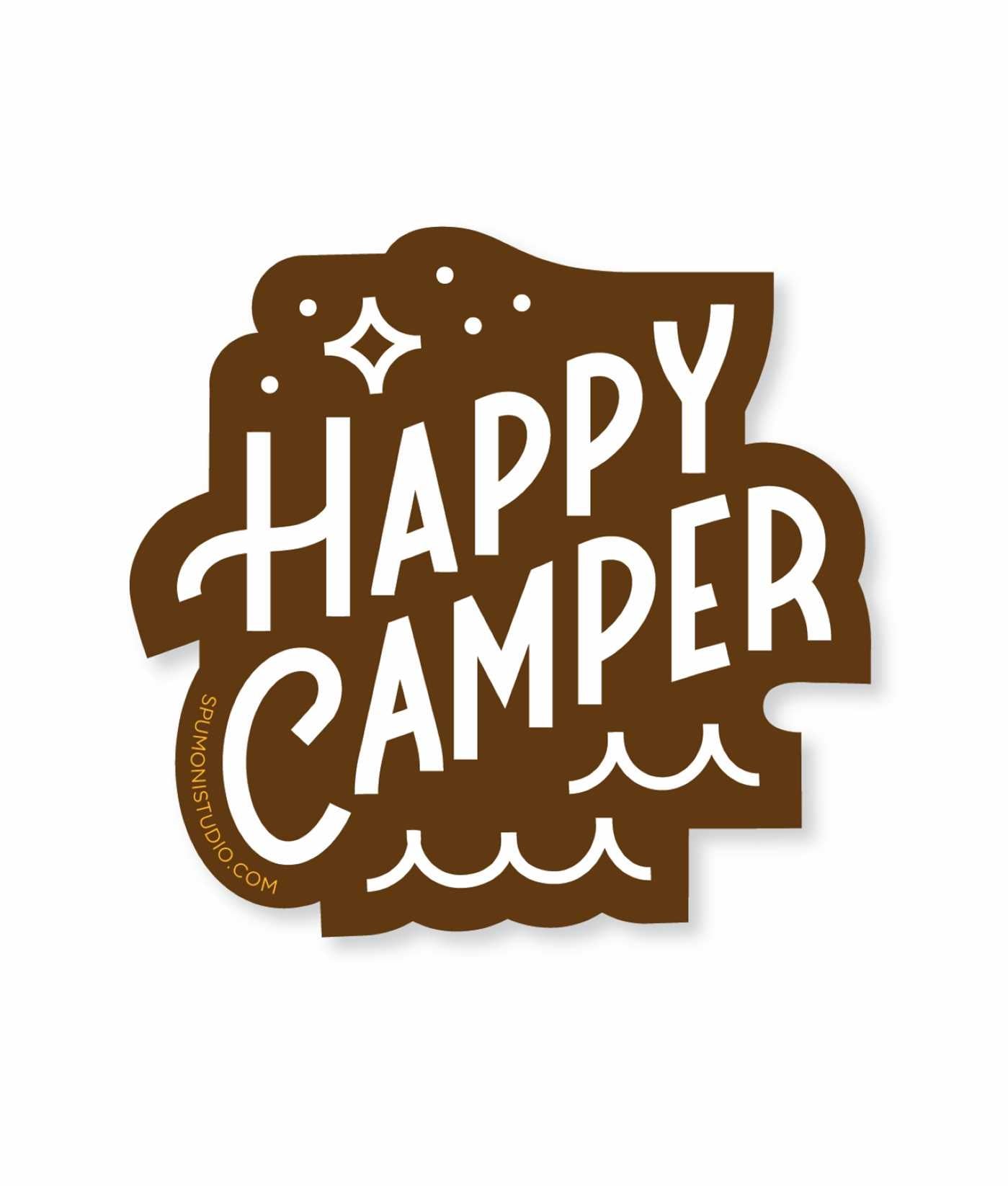 Happy Camper Sticker (Pack of 6)