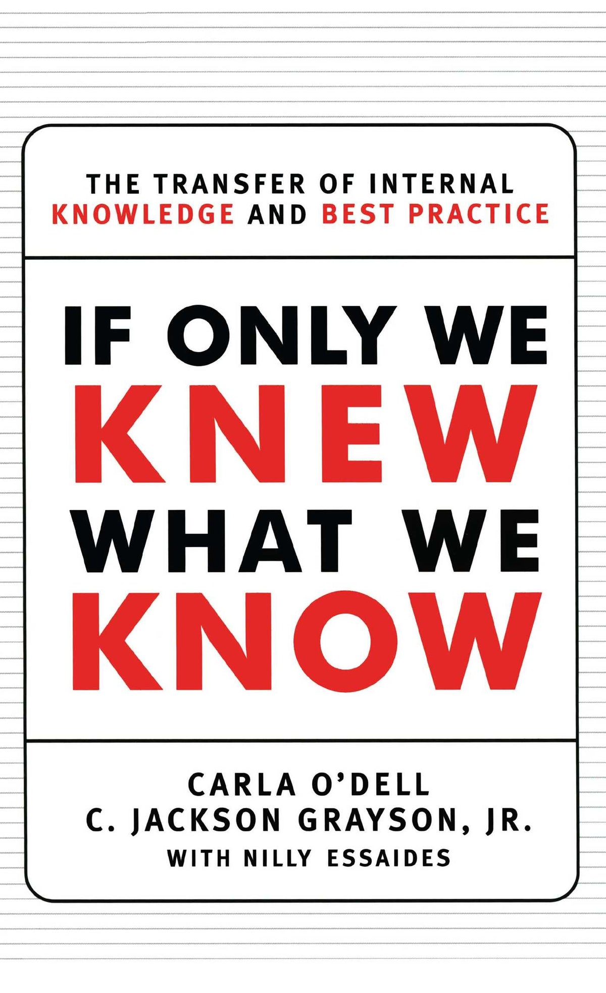If Only We Knew What We Know
