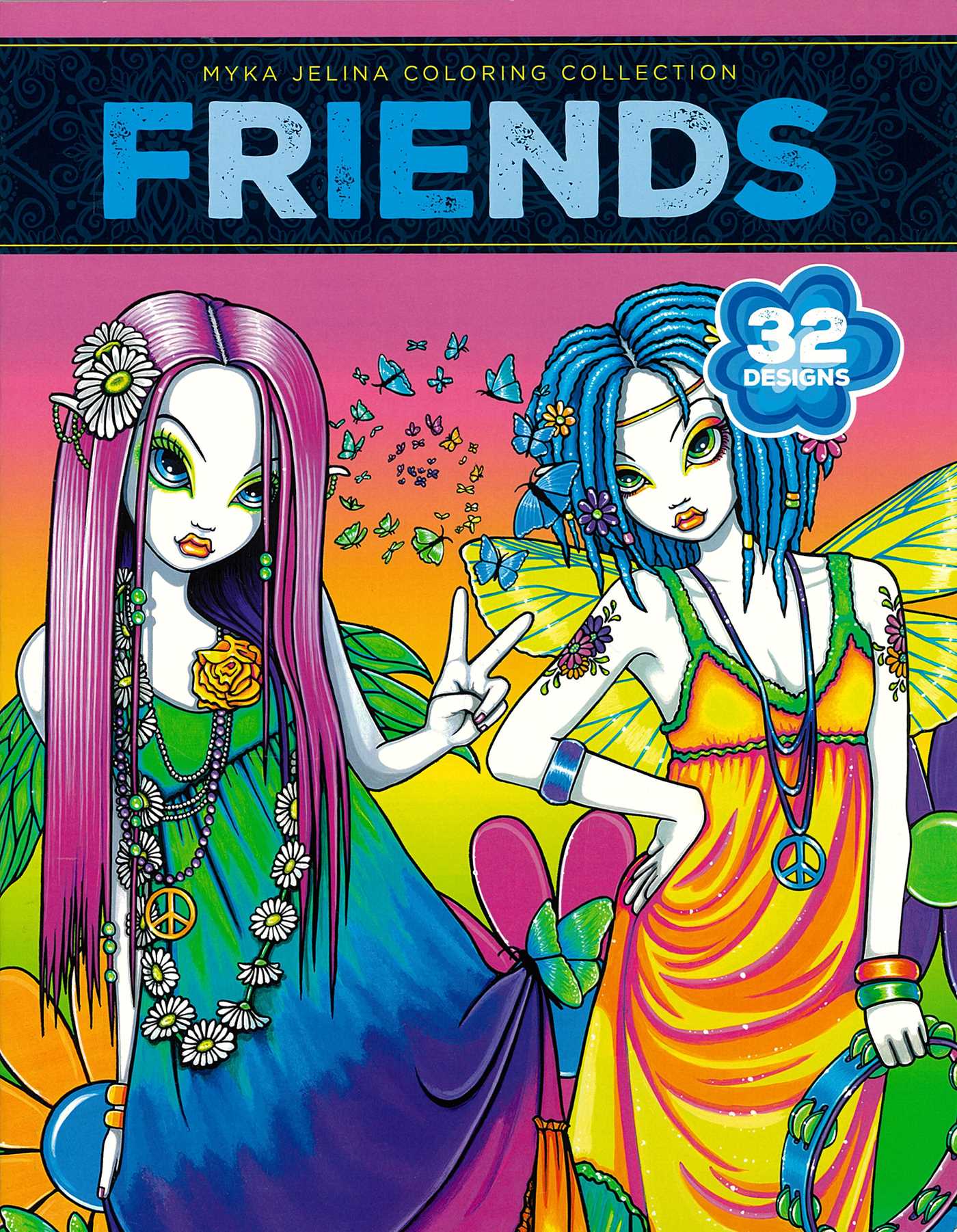 Friends—32 Designs; Myka Jelina Coloring Collection