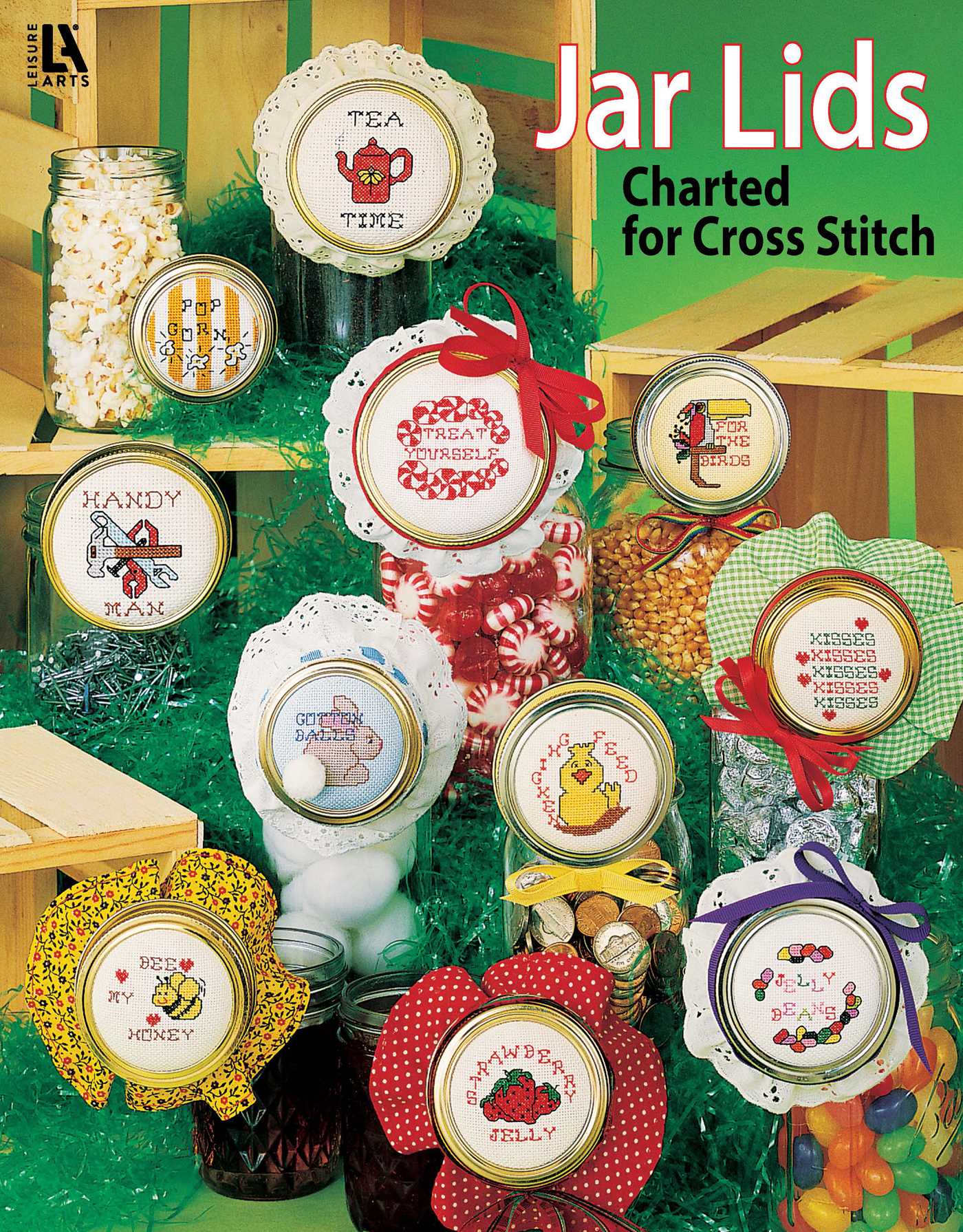 Jar Lids Charted for Cross Stitch