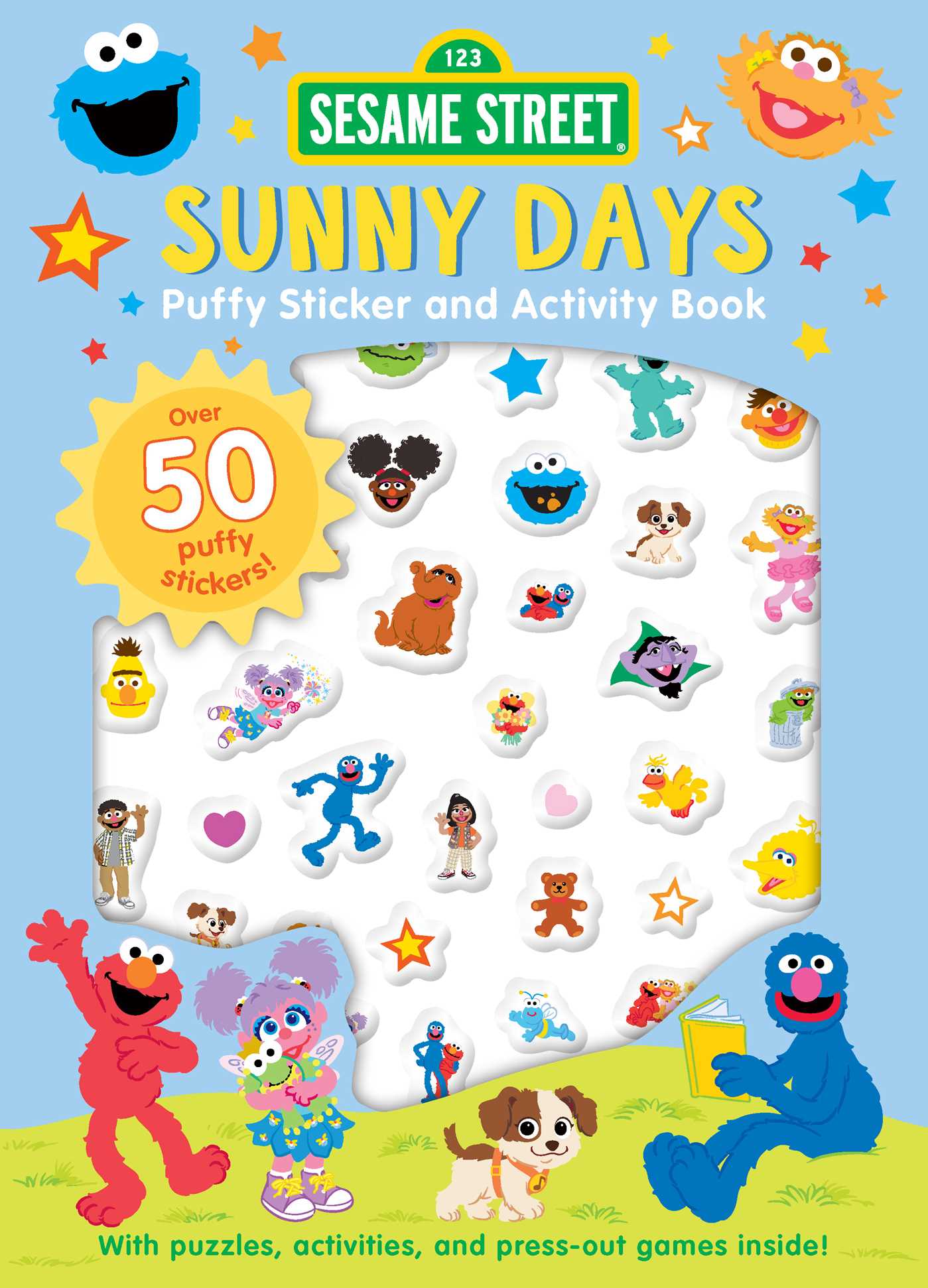 Sesame Street: Sunny Days Puffy Sticker and Activity Book (A Sesame Street Elmo and Friends Sticker Coloring and Activity Book for Kids)
