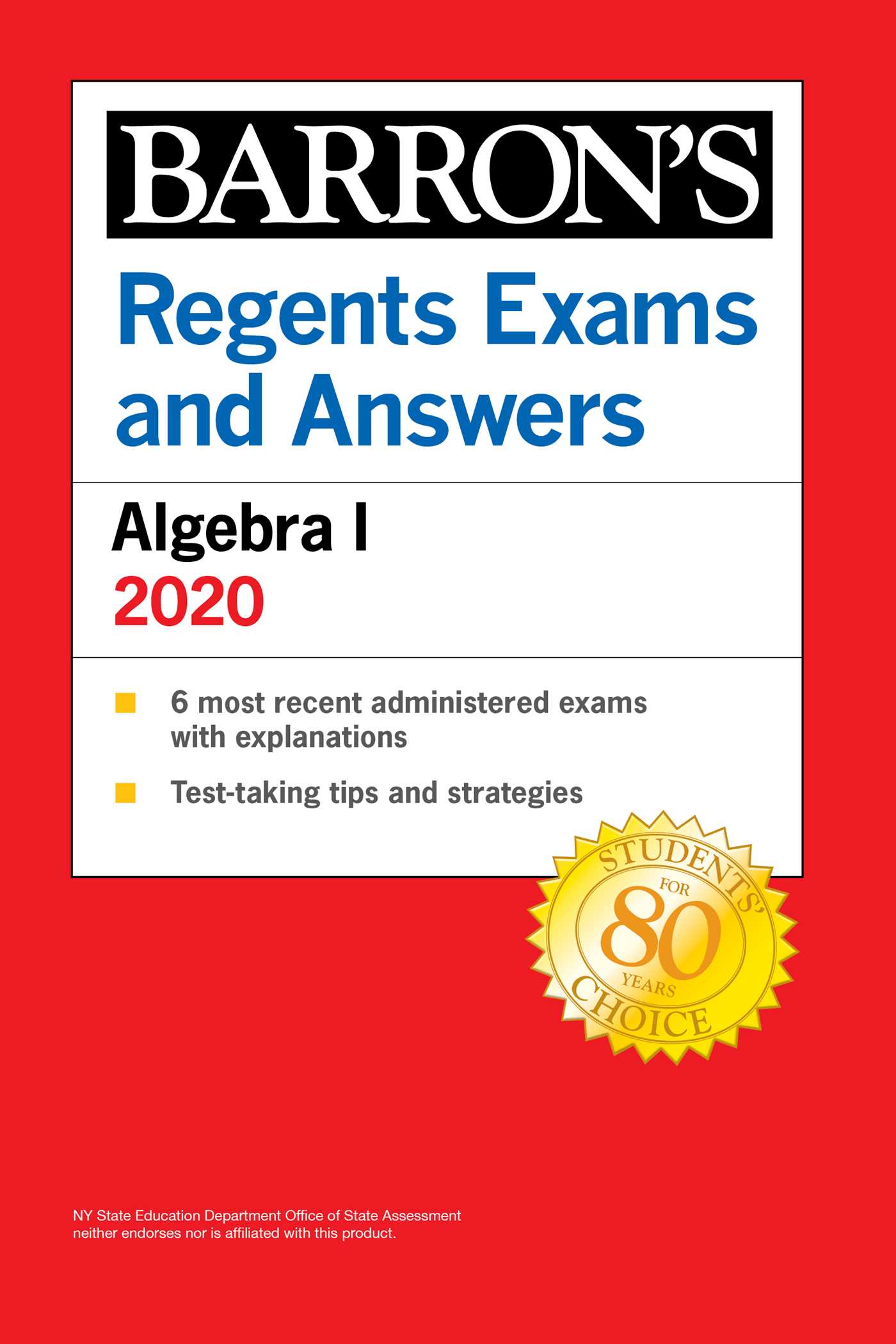 Regents Exams and Answers: Algebra I 2020