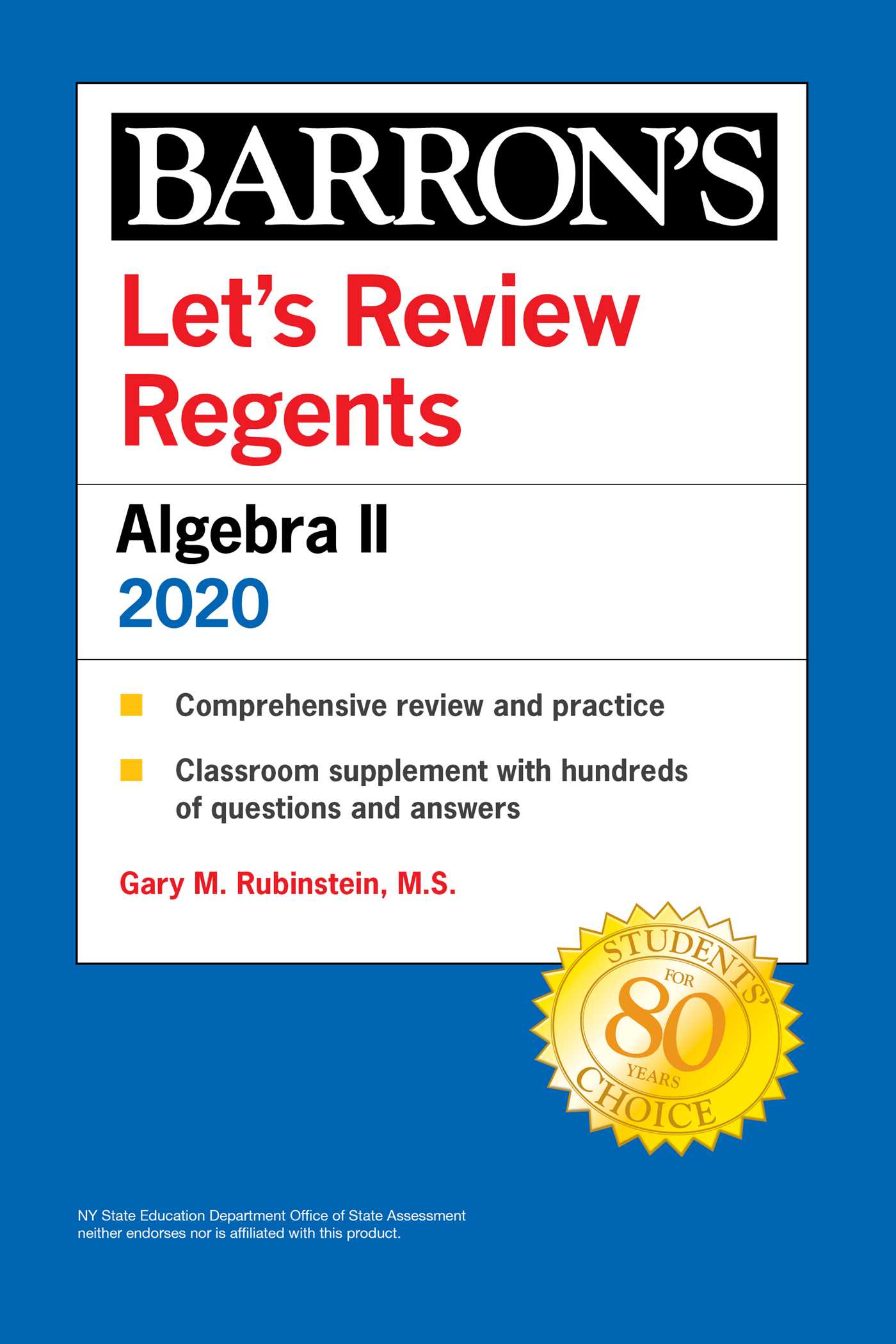 Let's Review Regents: Algebra II 2020