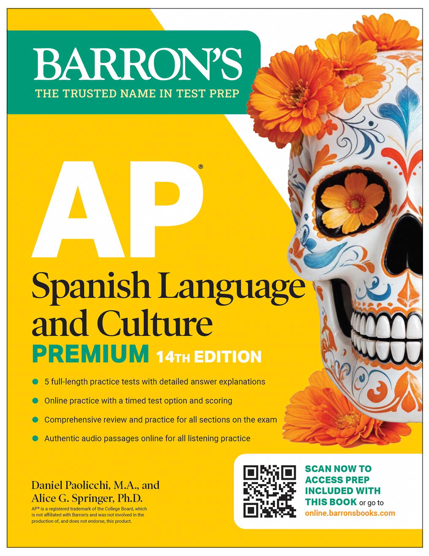 AP Spanish Language and Culture Premium, Fourteenth Edition: Prep Book with 5 Practice Tests + Comprehensive Review + Online Practice (2026)