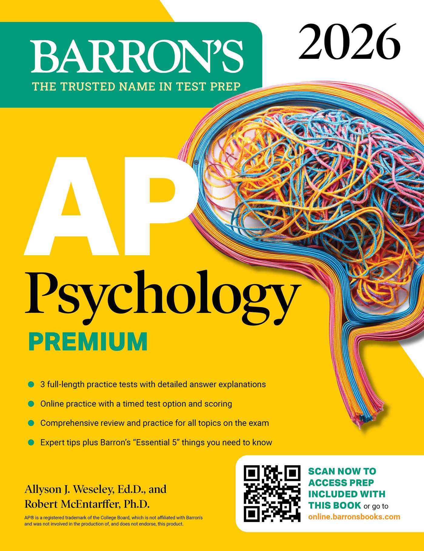 AP Psychology Premium, 2026: Prep Book with 3 Practice Tests + Comprehensive Review + Online Practice