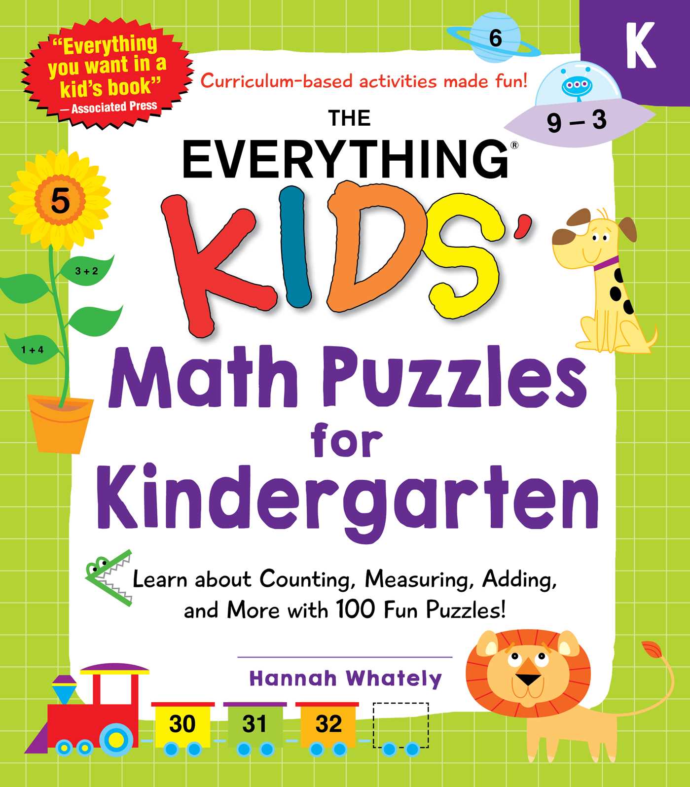 Everything Kids' Math Puzzles for Kindergarten: Learn about Counting, Measuring, Adding, and More with 100 Fun Puzzles!