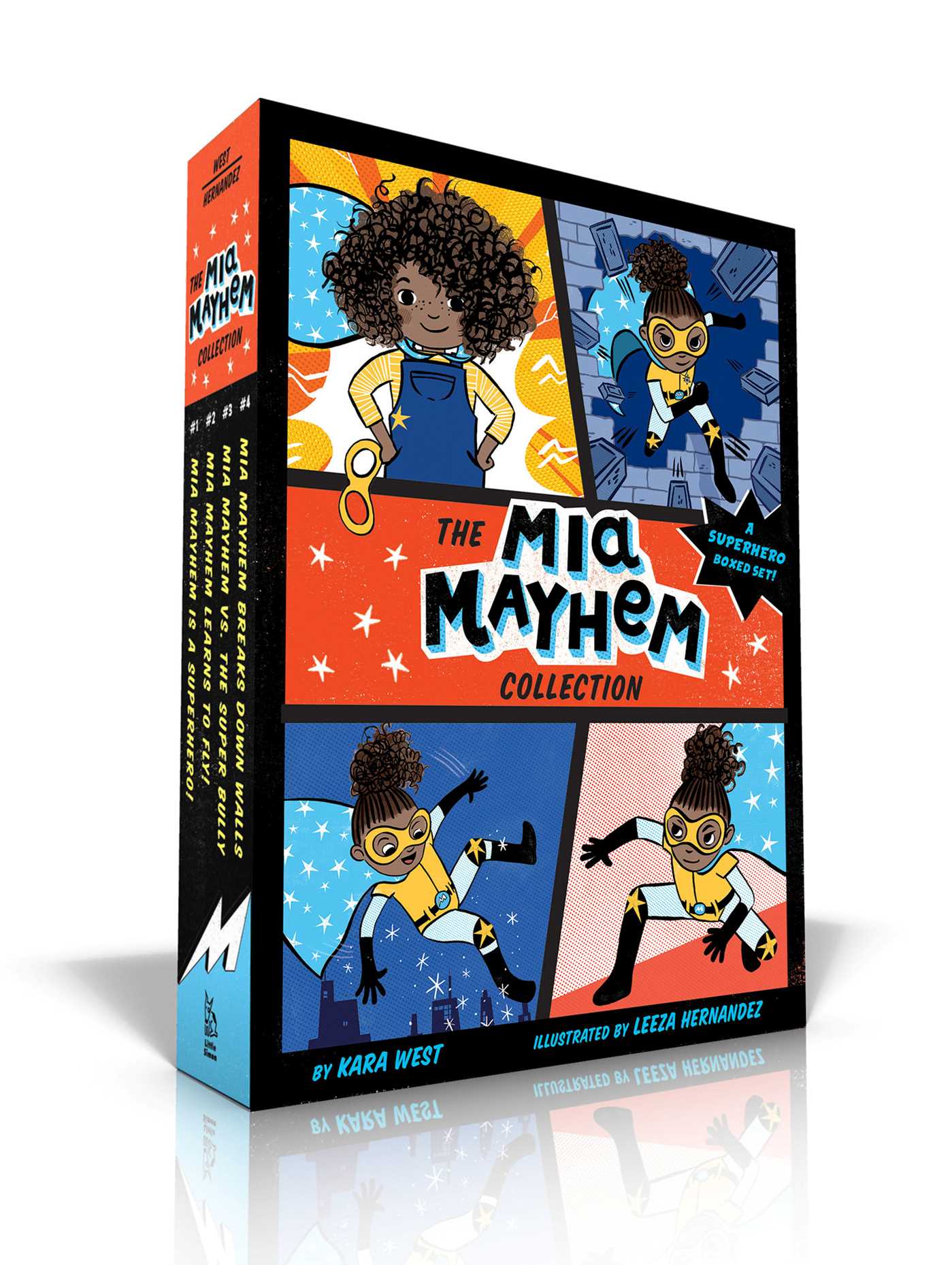 Mia Mayhem Collection (Boxed Set): Mia Mayhem Is a Superhero!; Mia Mayhem Learns to Fly!; Mia Mayhem vs. The Super Bully; Mia Mayhem Breaks Down Walls